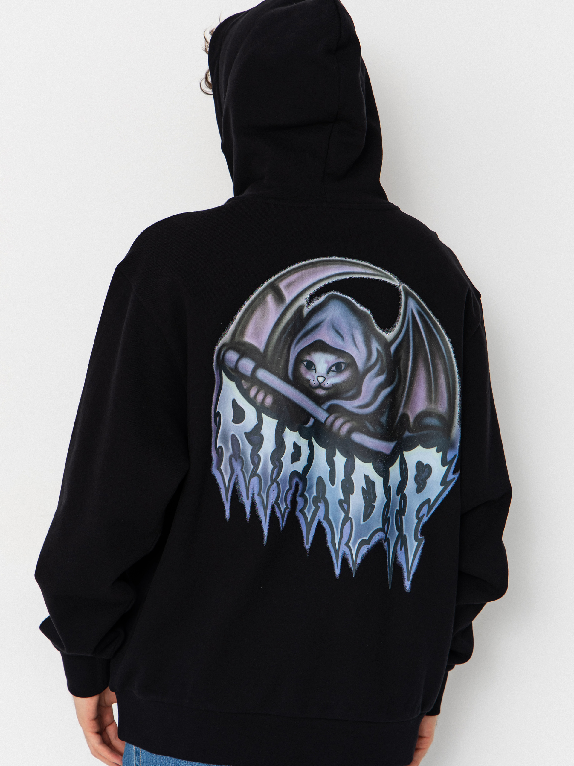 RipNDip Out Of Time HD Kapucnis pulóver (black wash)