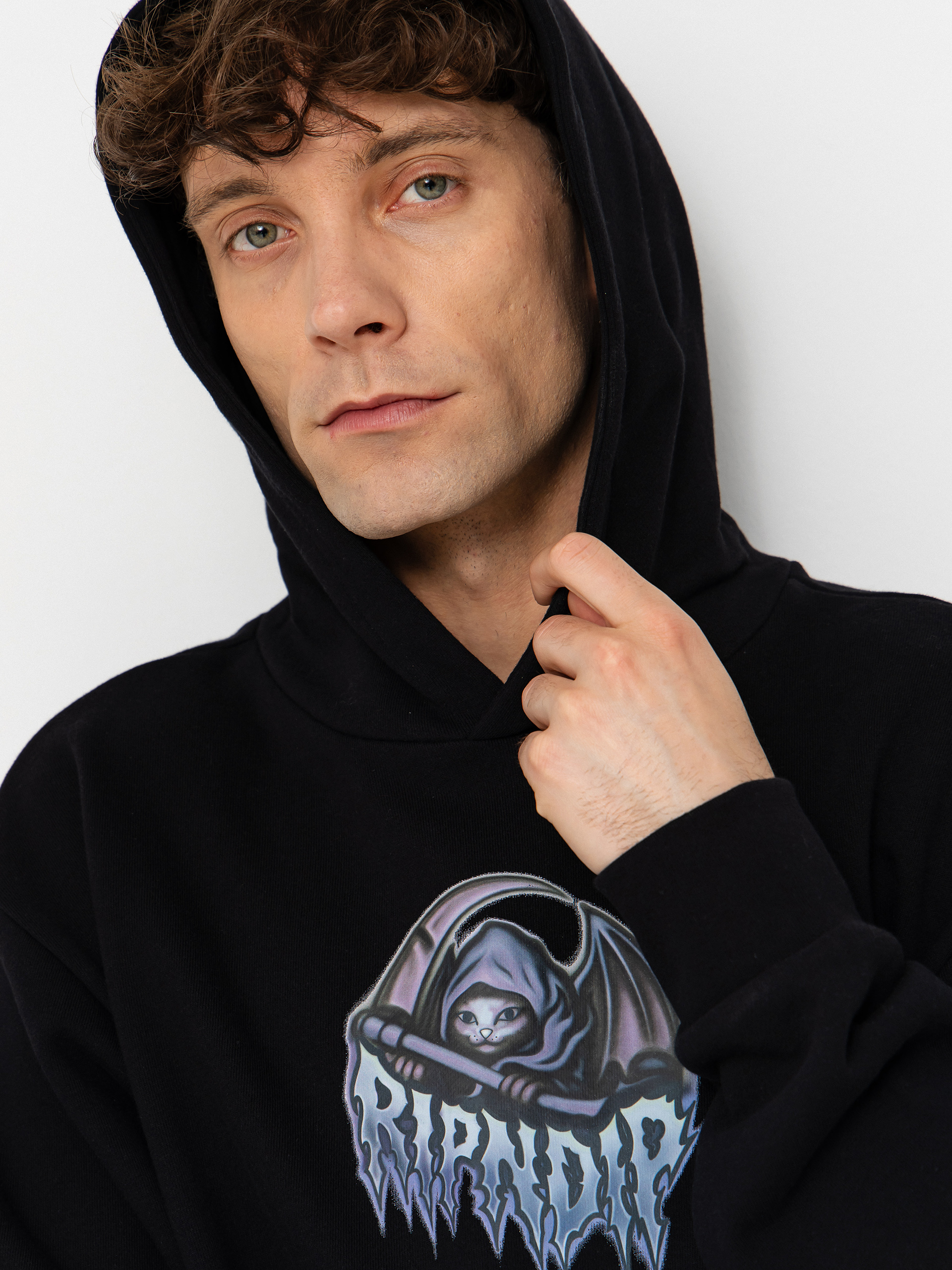 RipNDip Out Of Time HD Kapucnis pulóver (black wash)