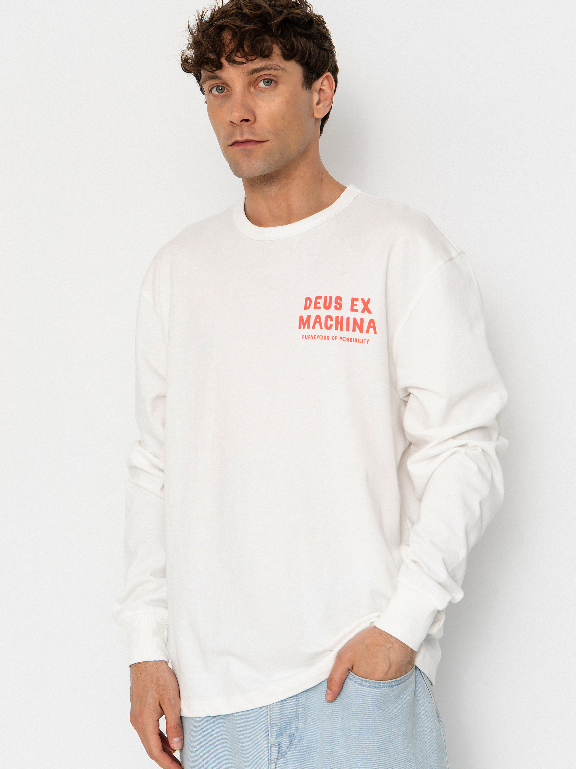Deus Ex Machina Kumbaya Hosszú ujjú felső (vintage white)