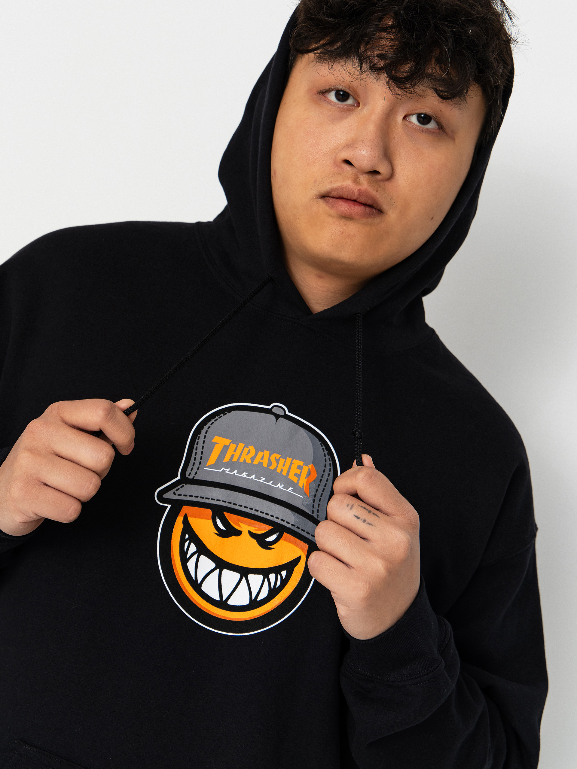 Thrasher x Spitfire Sf Loc HD Kapucnis pulóver (black)