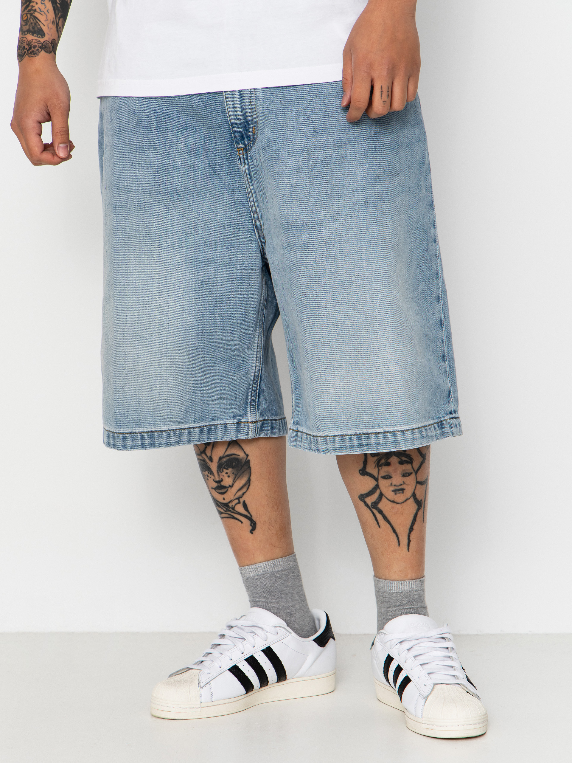 Ru00f6vidnadru00e1g Carhartt WIP Brandon (blue heavy worn bleached)