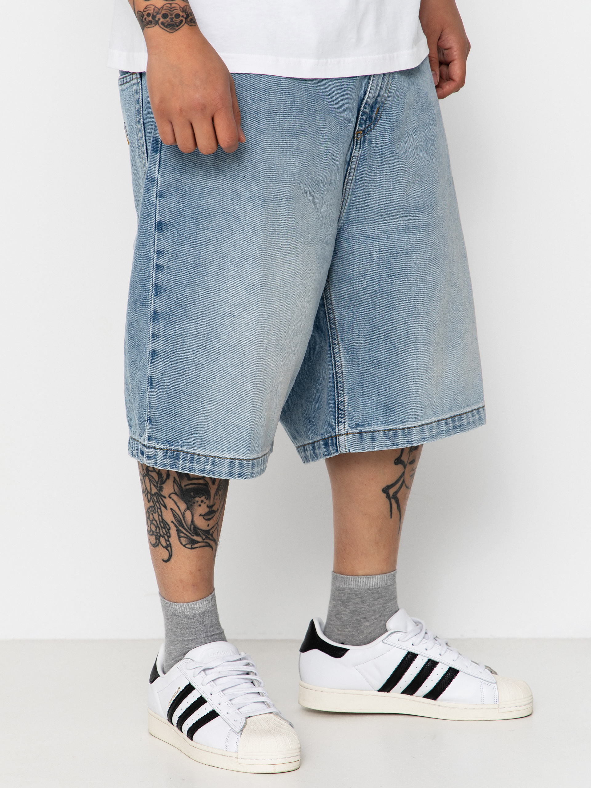 Rövidnadrág Carhartt WIP Brandon (blue heavy worn bleached)