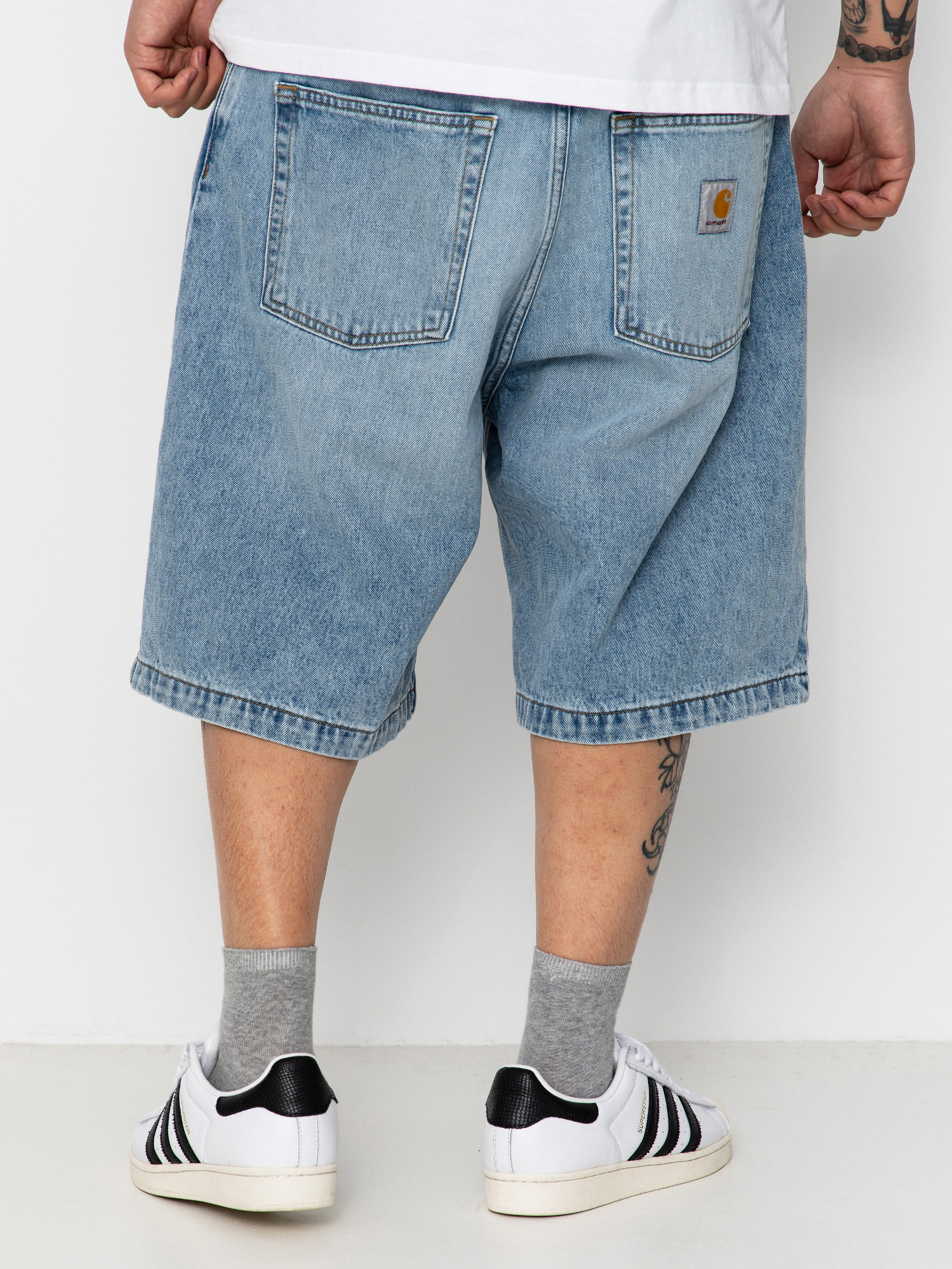 Rövidnadrág Carhartt WIP Brandon (blue heavy worn bleached)