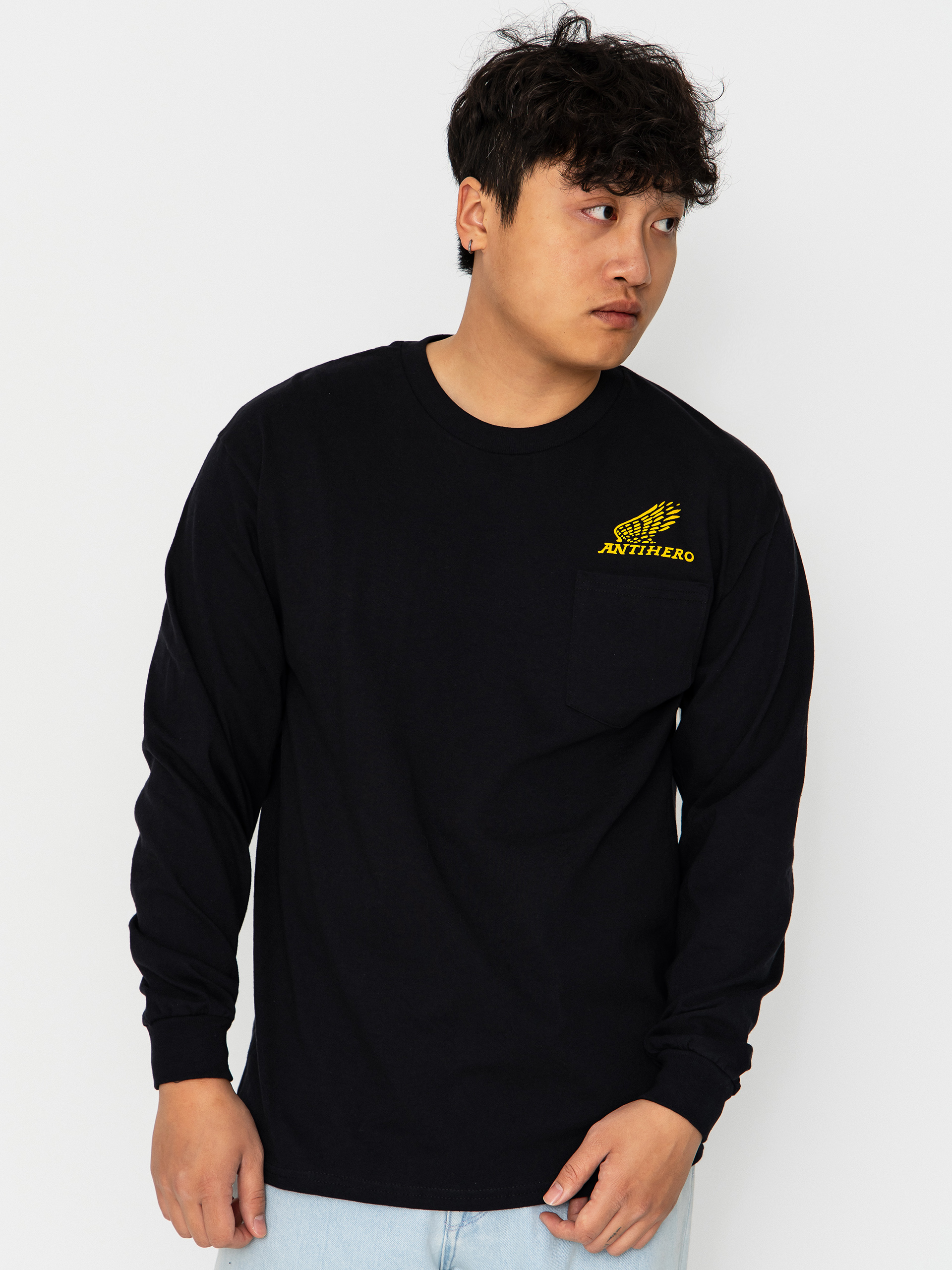 Hosszú ujjú felső Antihero Motorized (black w/gold print)