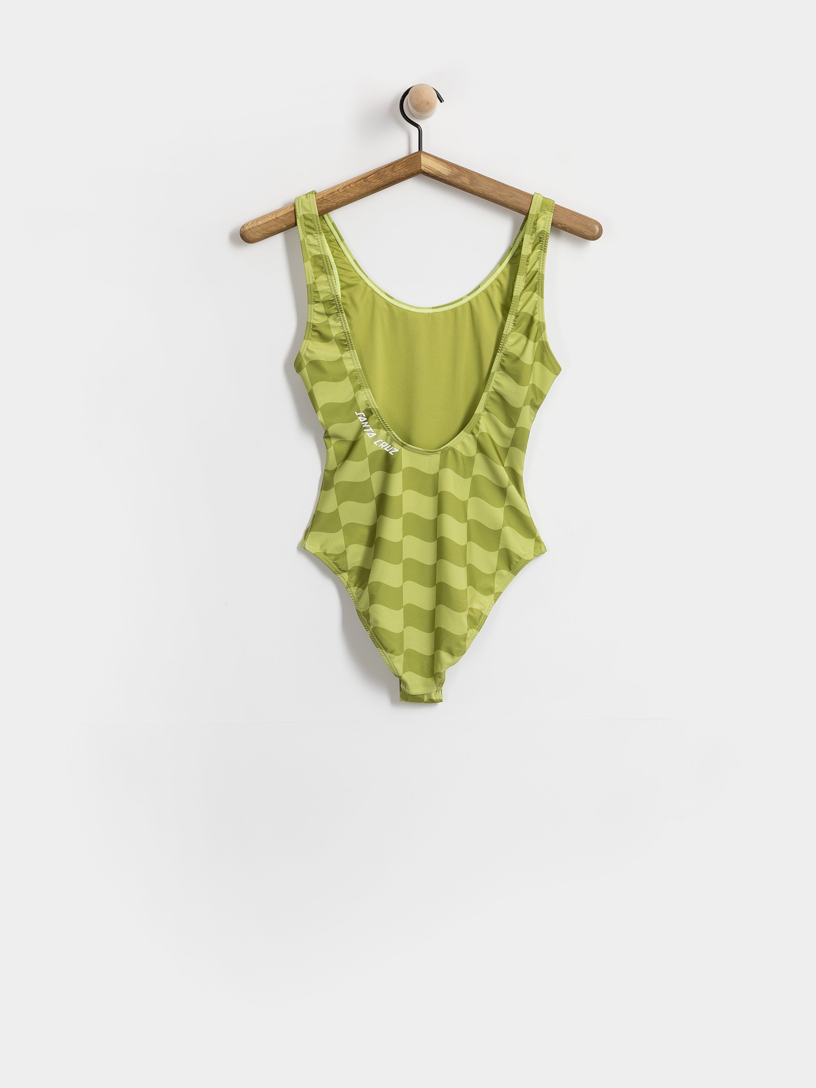 Santa Cruz Strip Bodysuit Fürdőruha Wmn (chartreuse wave check)