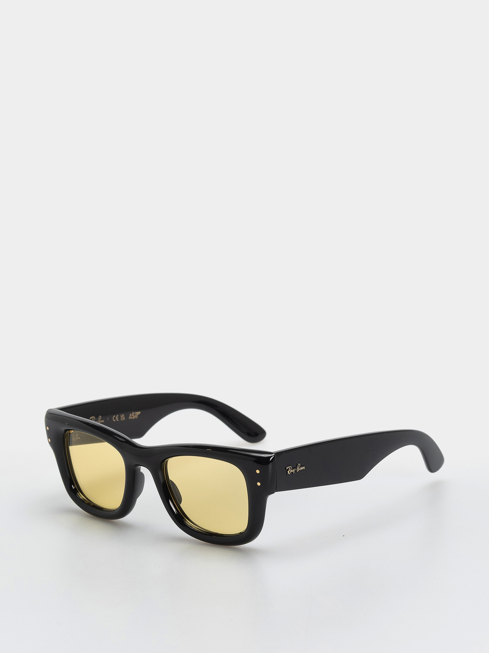 Ray-Ban Wayfarer Puffer Napszemu00fcvegek (polerowany czarny/u017cu00f3u0142ty)