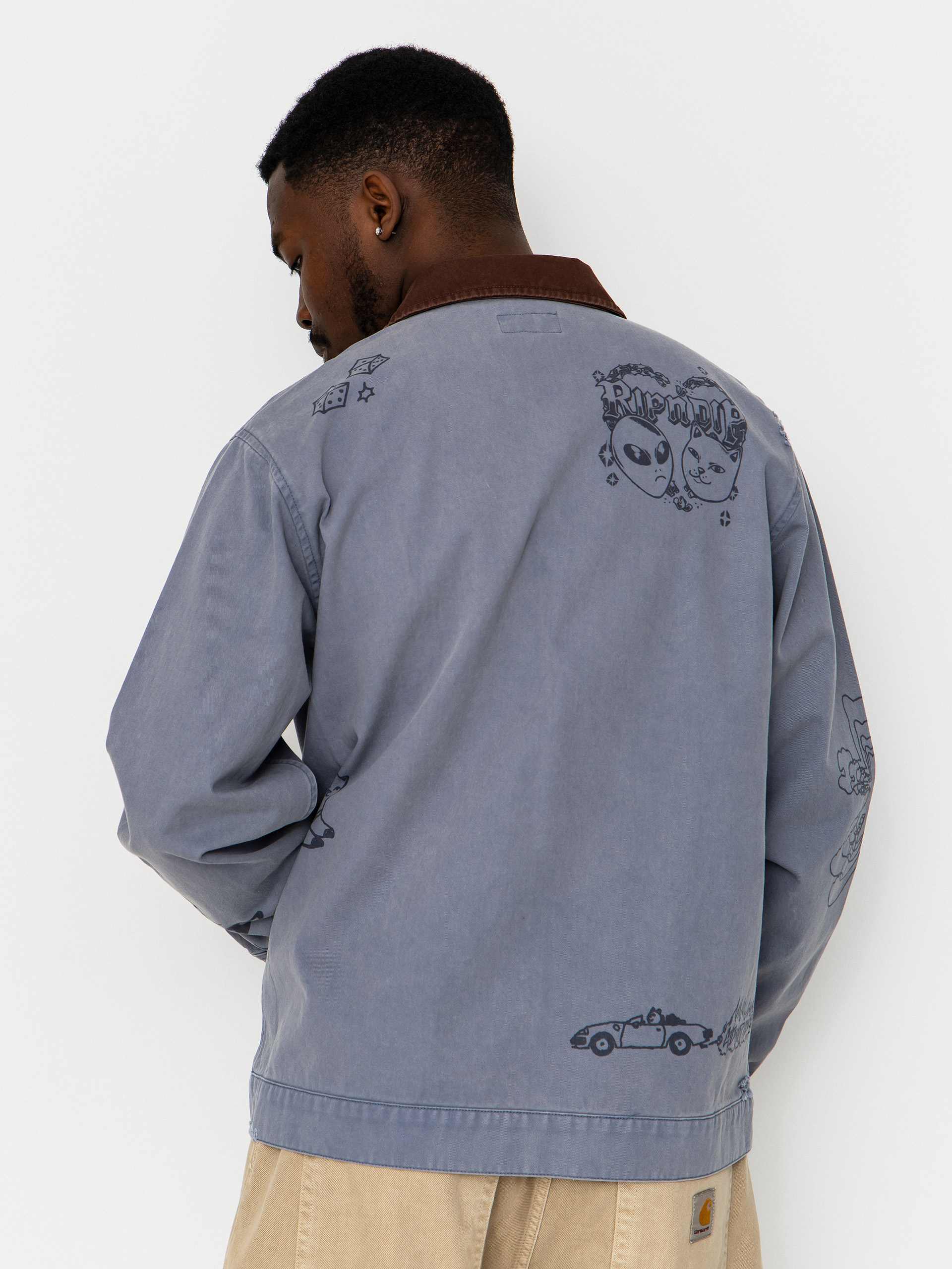 RipNDip Westside Zip Up Work Dzseki (slate)