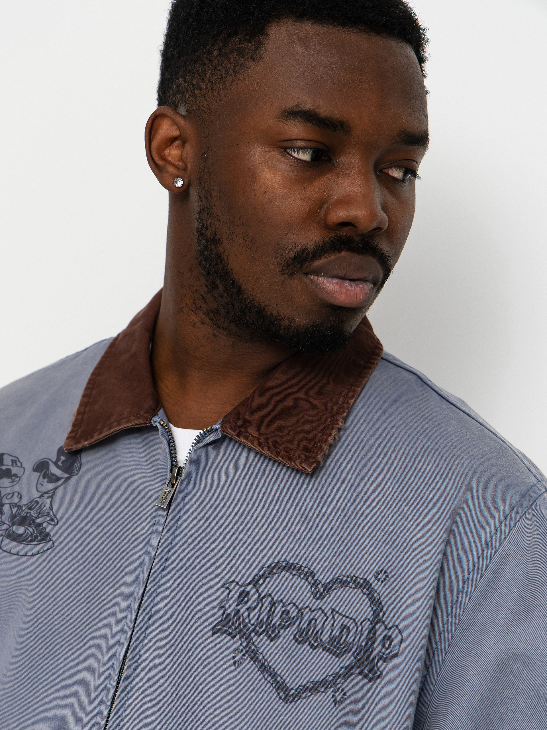 RipNDip Westside Zip Up Work Dzseki (slate)
