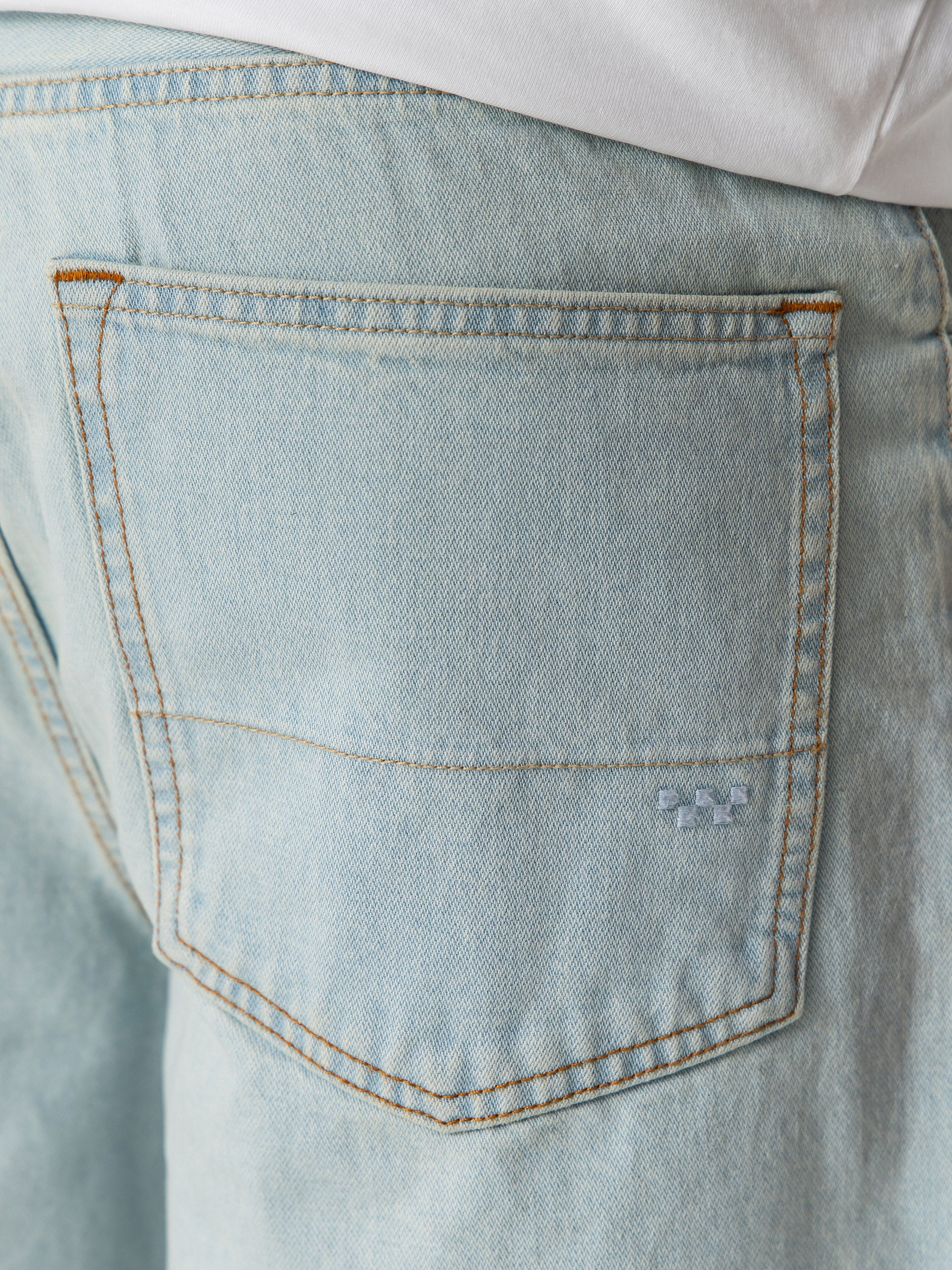Vans Lx Check 5 Baggy Denim Rövidnadrág (blue ice)