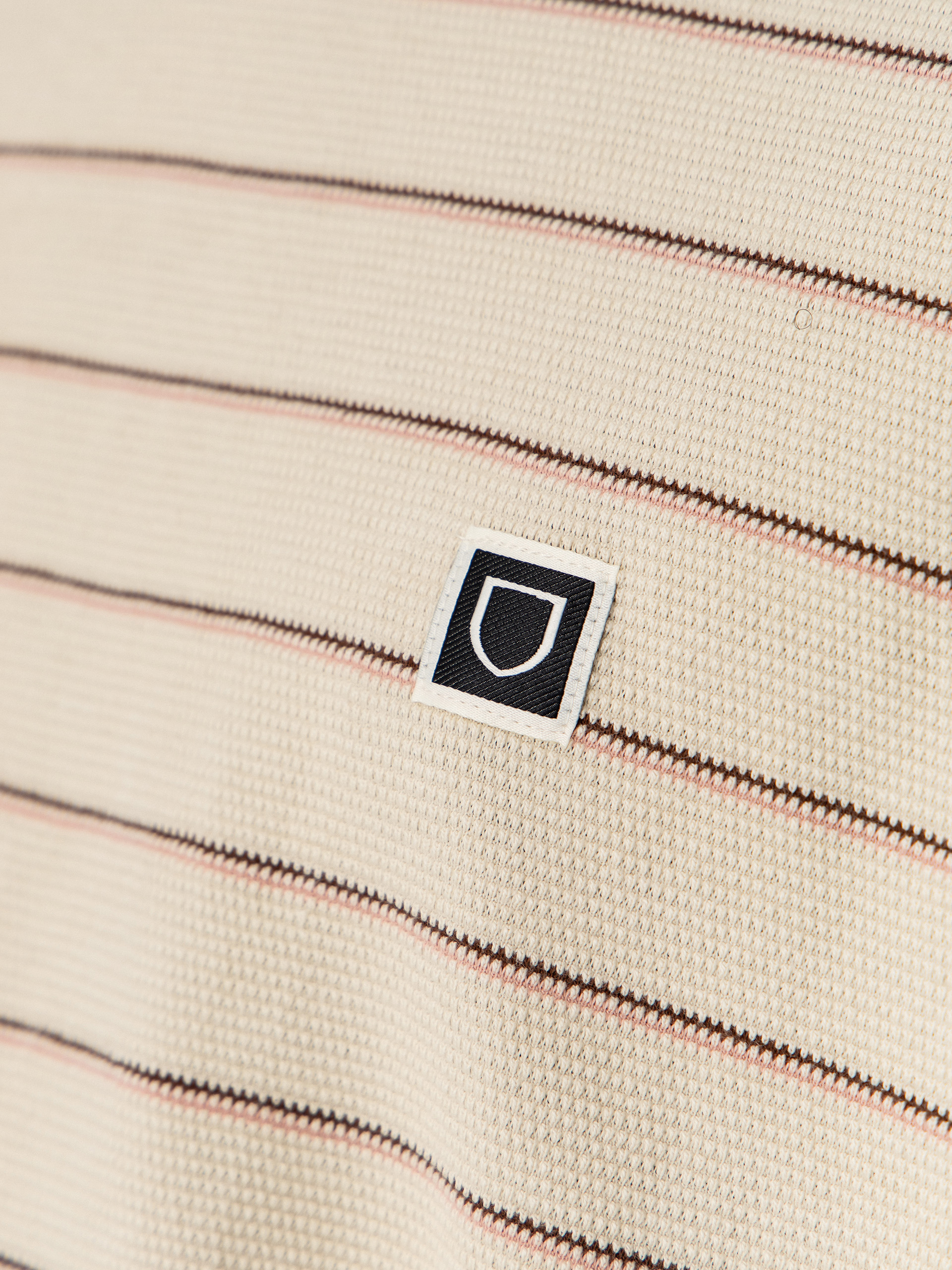 Póló Brixton Shield Pique Boxy Knit (whitecap/sea foam/pinecone bro)