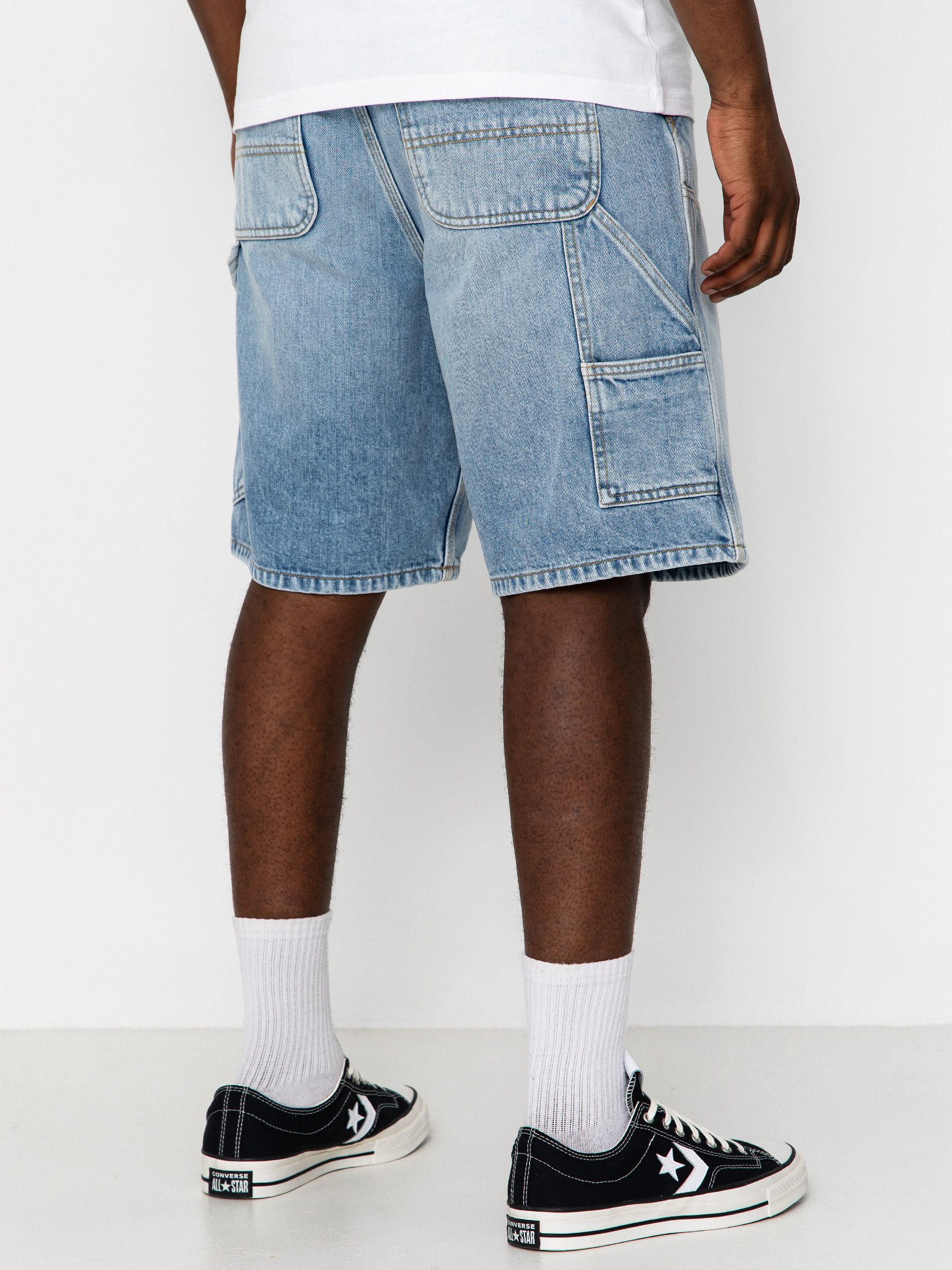 Rövidnadrág Carhartt WIP Double Knee (blue heavy worn bleached)