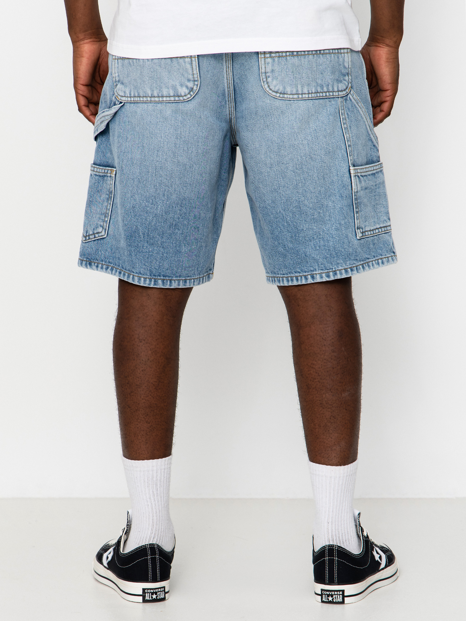 Rövidnadrág Carhartt WIP Double Knee (blue heavy worn bleached)