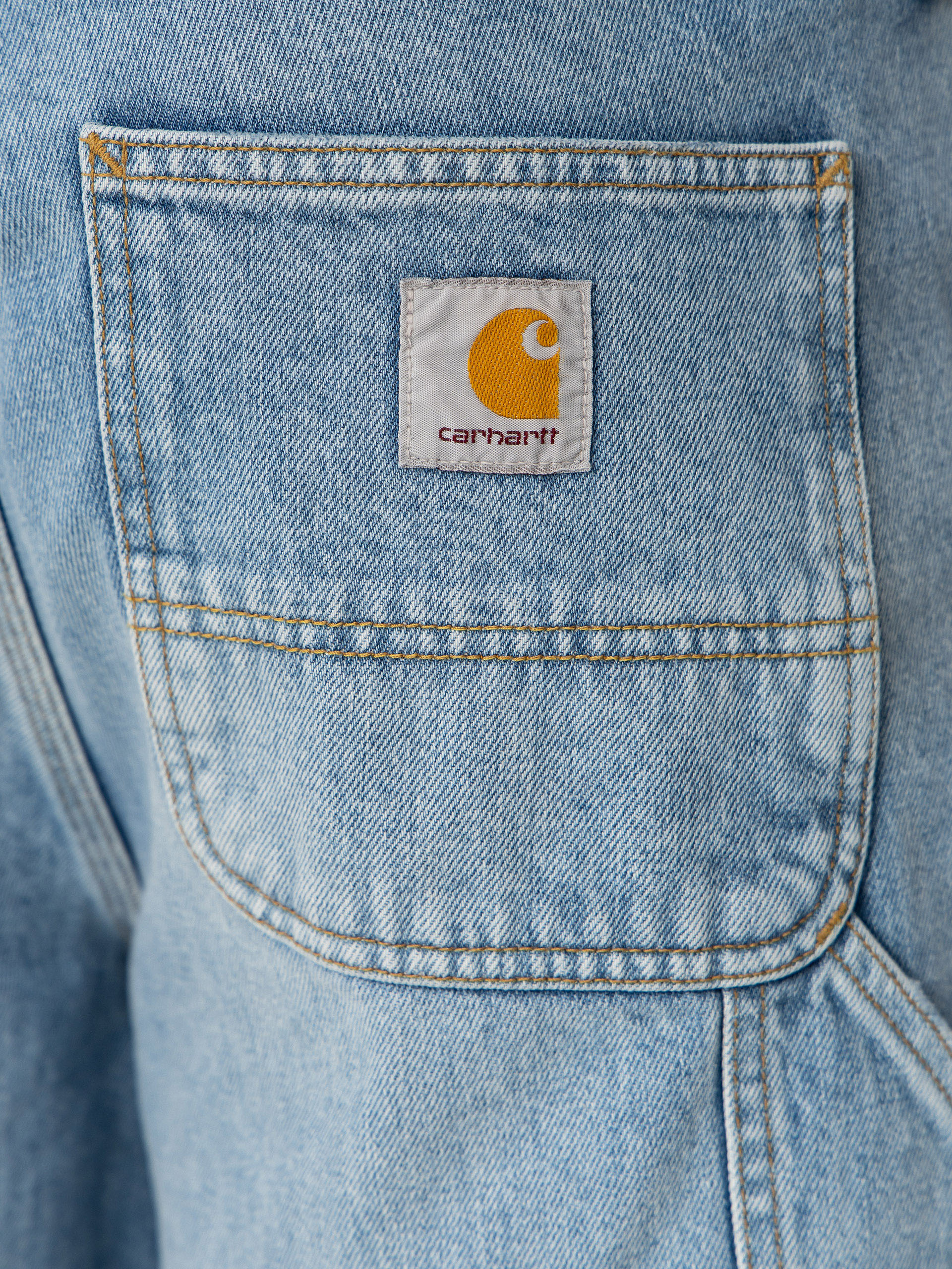 Rövidnadrág Carhartt WIP Double Knee (blue heavy worn bleached)