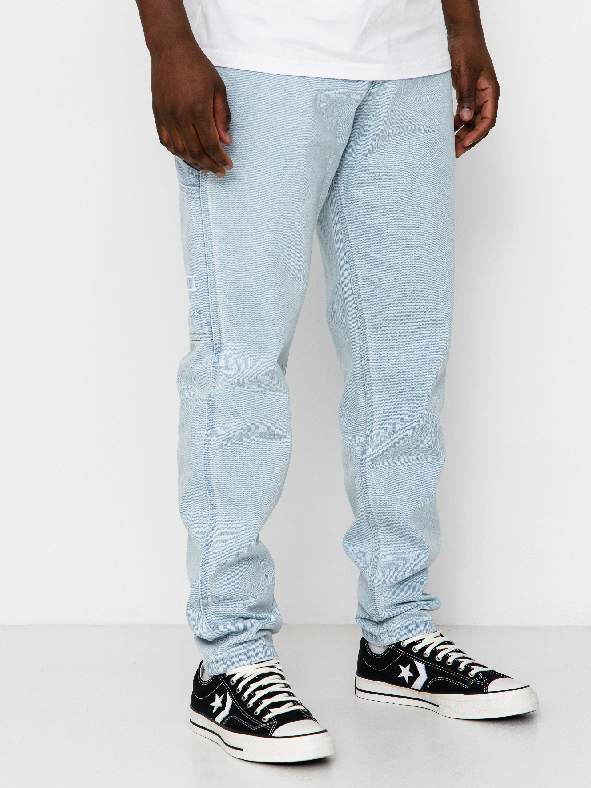 Karl Kani Retro Tapered Workwear Denim Kisnadrág (bleached blue)