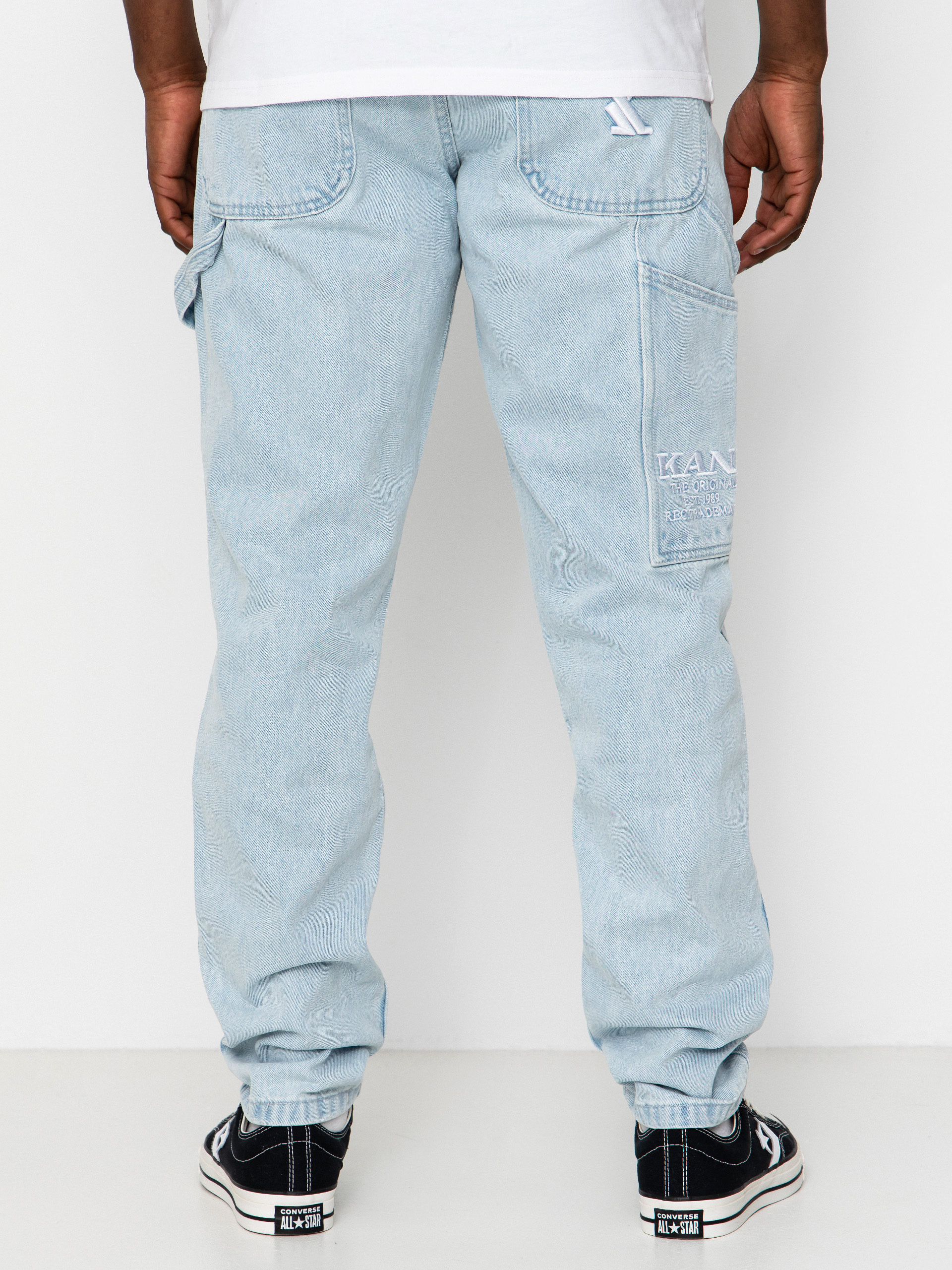 Karl Kani Retro Tapered Workwear Denim Kisnadrág (bleached blue)