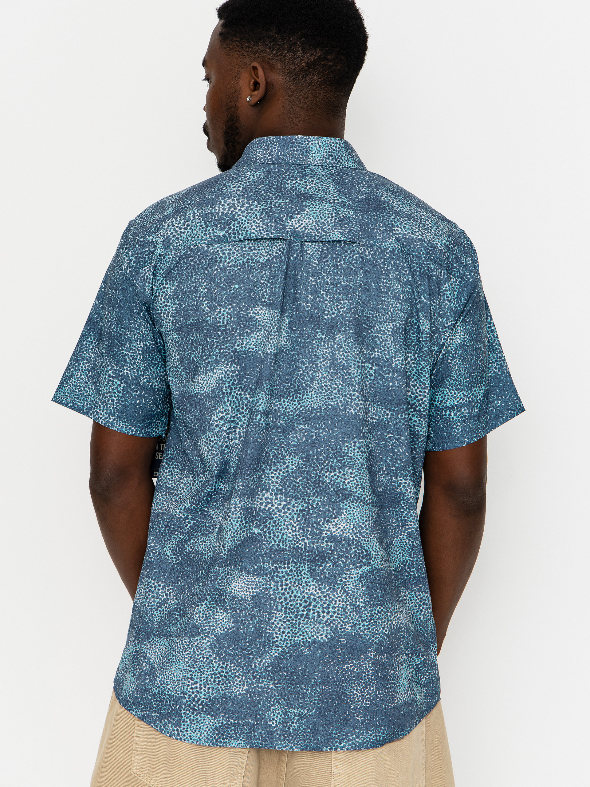 Ing Salty Crew Flagship Uv Button Up (dark navy)