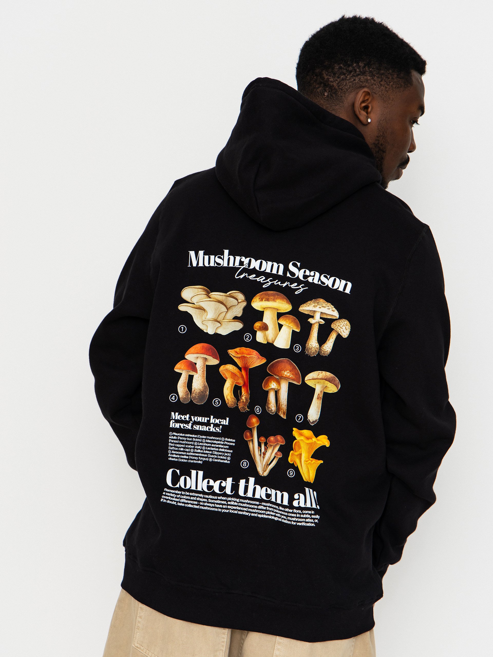 Palto Mushroom Hunter HD Kapucnis pulóver (black)