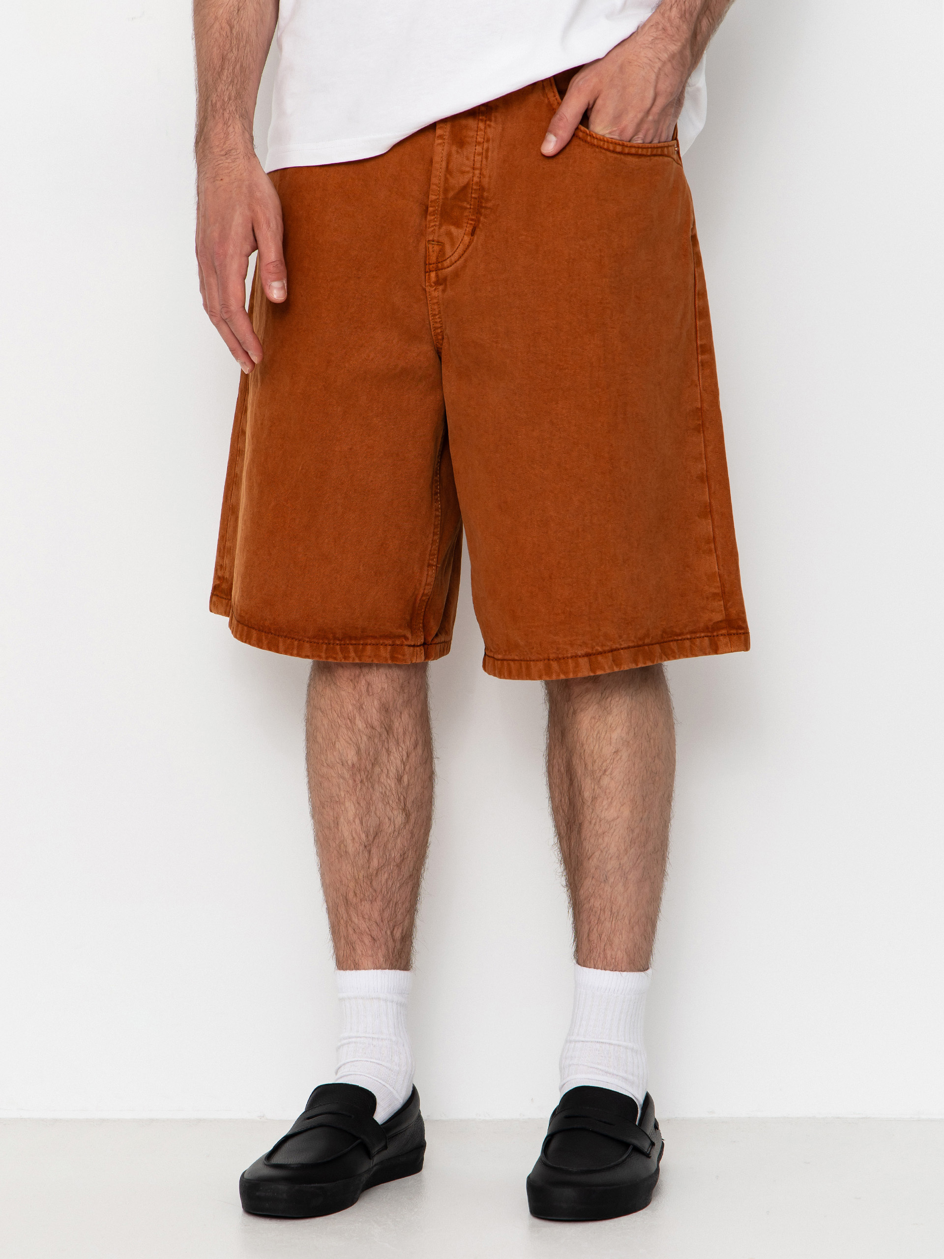 Vans Lx Check 5 Baggy Denim Rövidnadrág (glazed ginger)