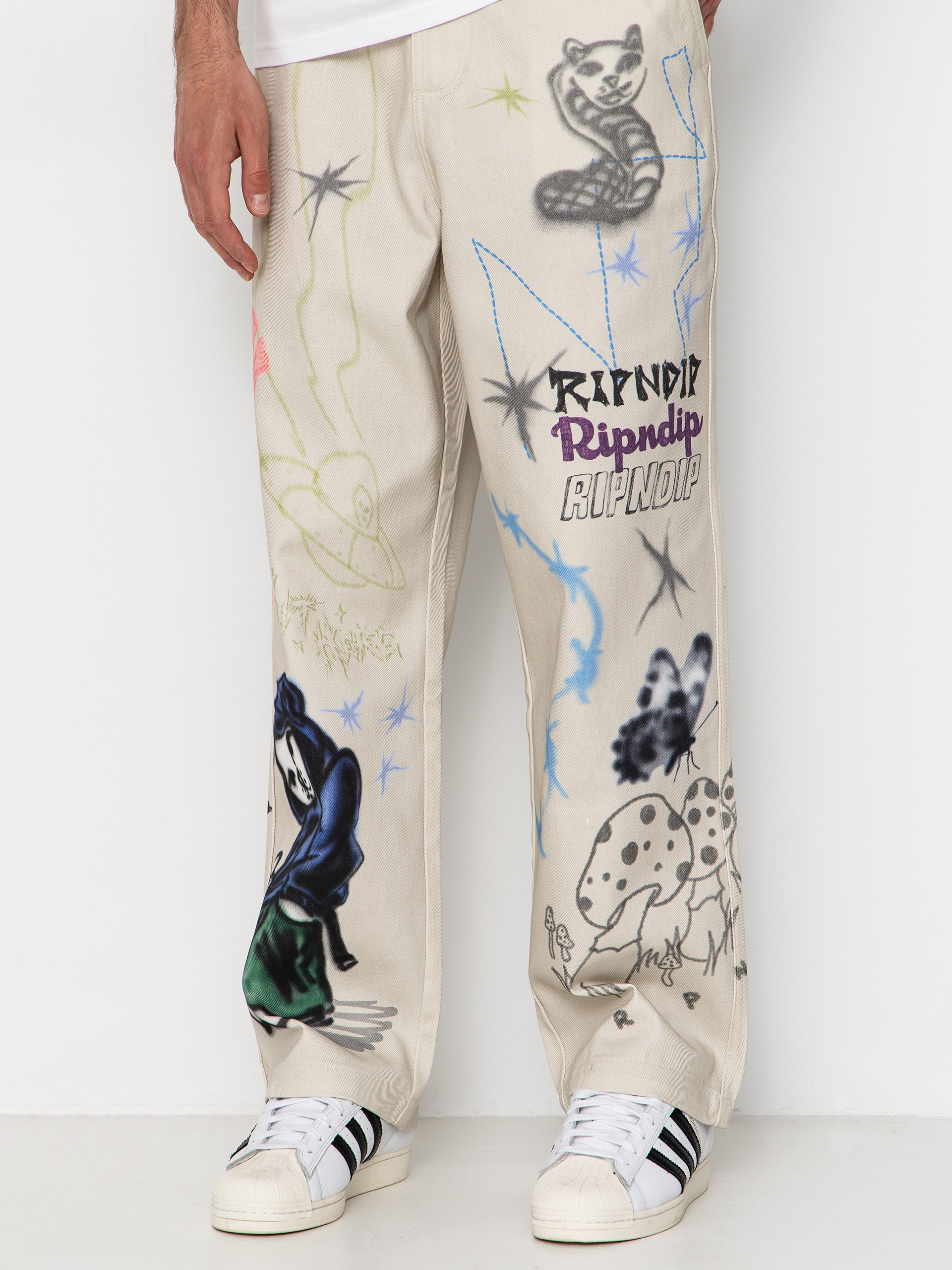 Kisnadrág RipNDip Goosebumps Wide Fit (bone)