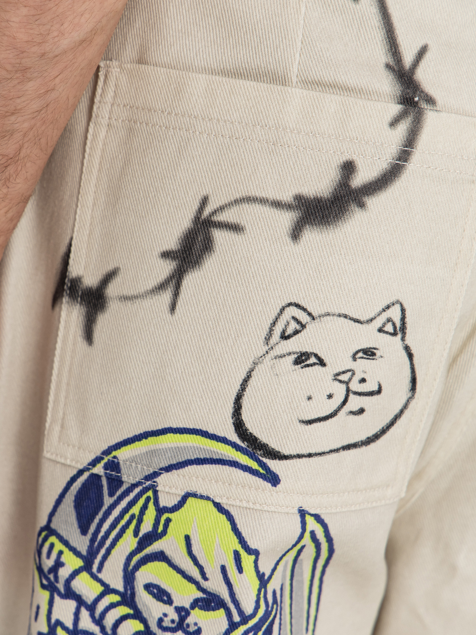 Kisnadrág RipNDip Goosebumps Wide Fit (bone)