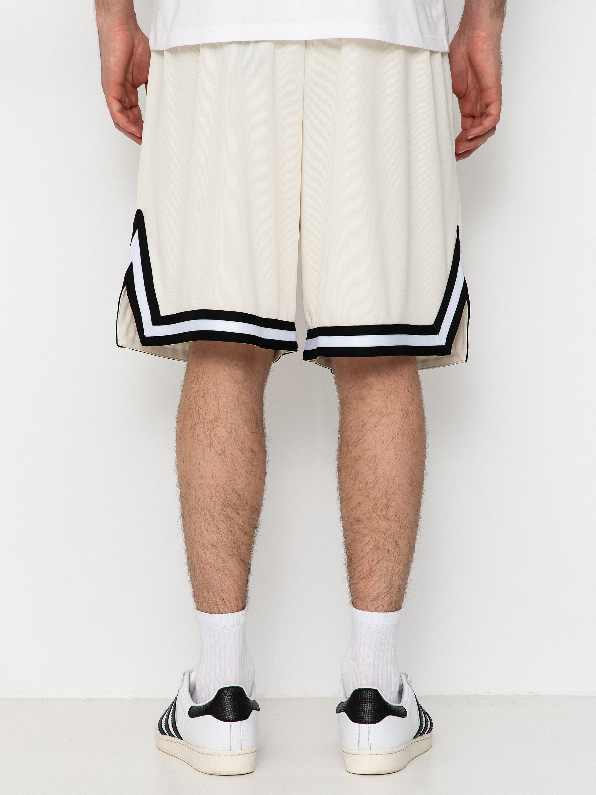 Rövidnadrág Karl Kani Small Signature Essential Mesh (off white)