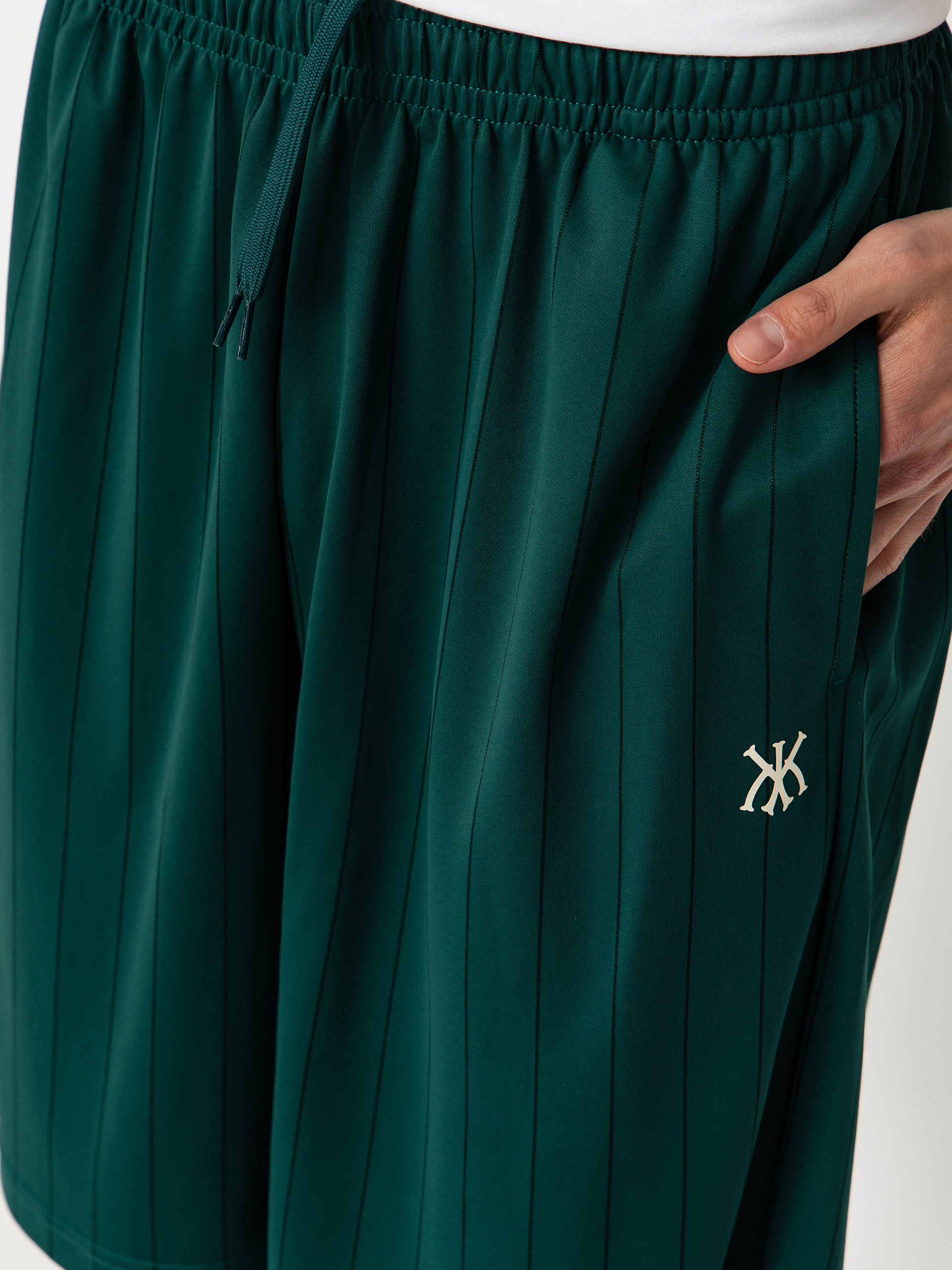 Rövidnadrág Karl Kani Insignia Shadow Pinstripe Soccer (green)