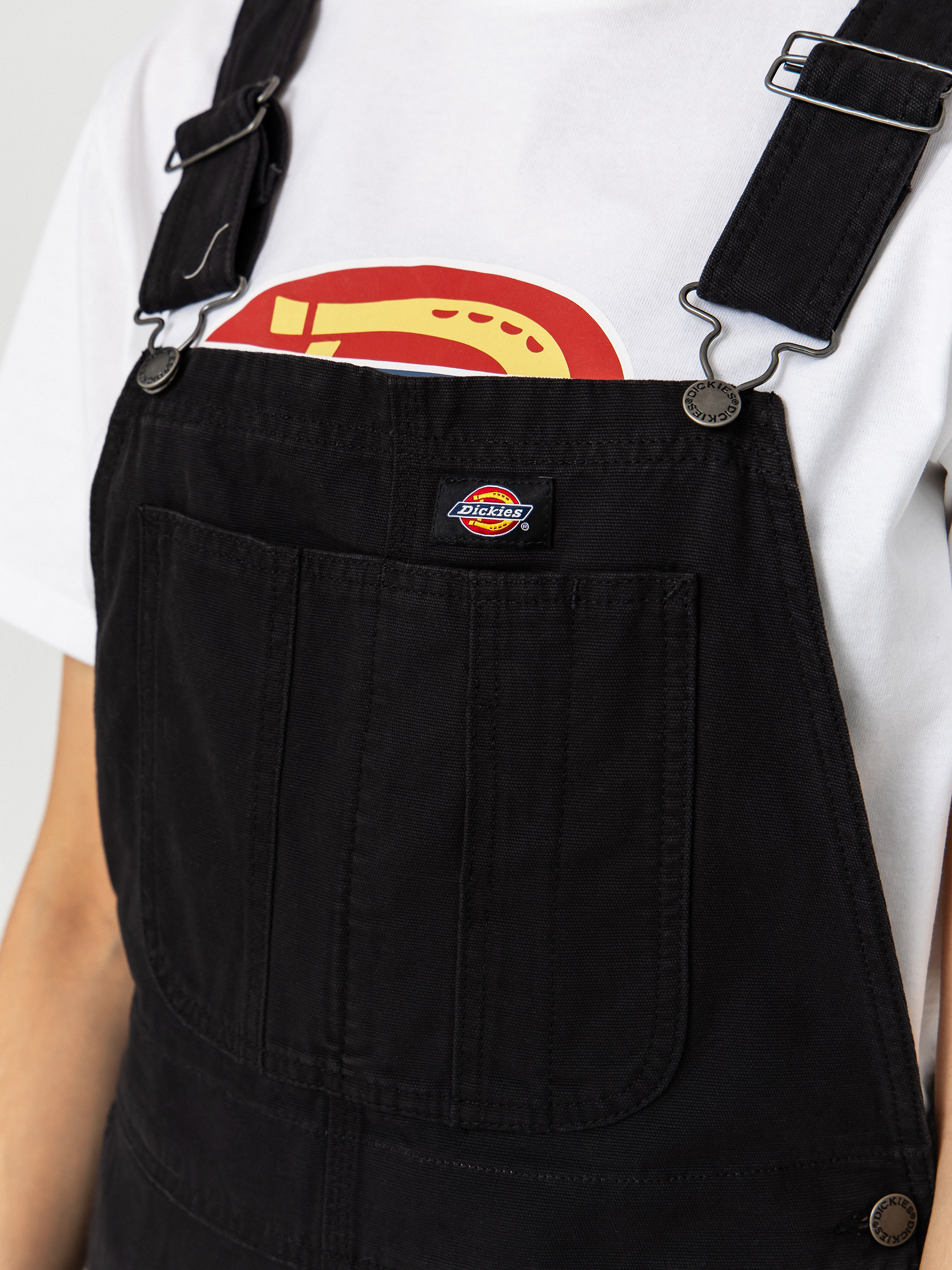 Rövidnadrág Dickies Lightweight Canvas Short Bib Wmn (black)