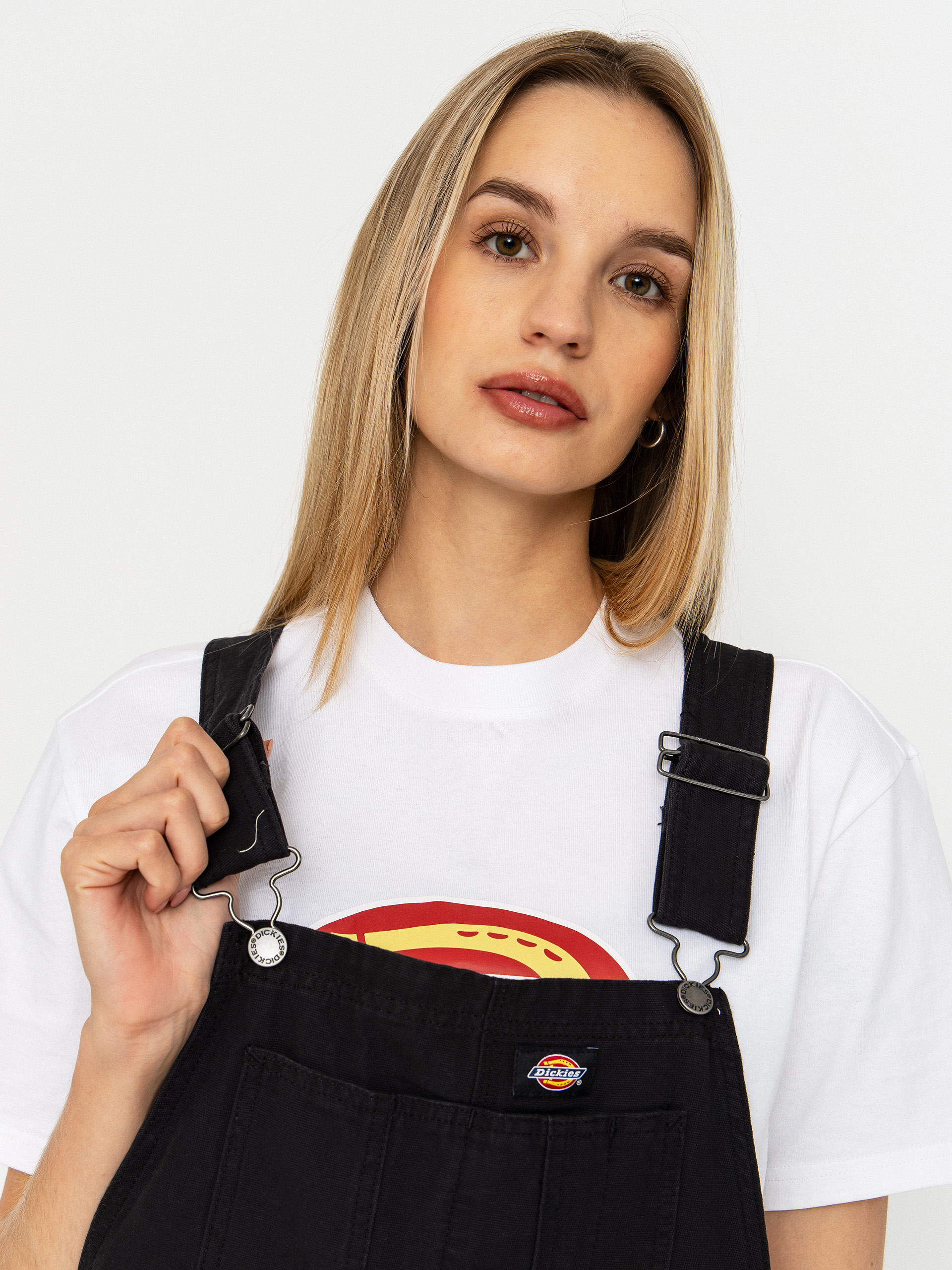 Rövidnadrág Dickies Lightweight Canvas Short Bib Wmn (black)