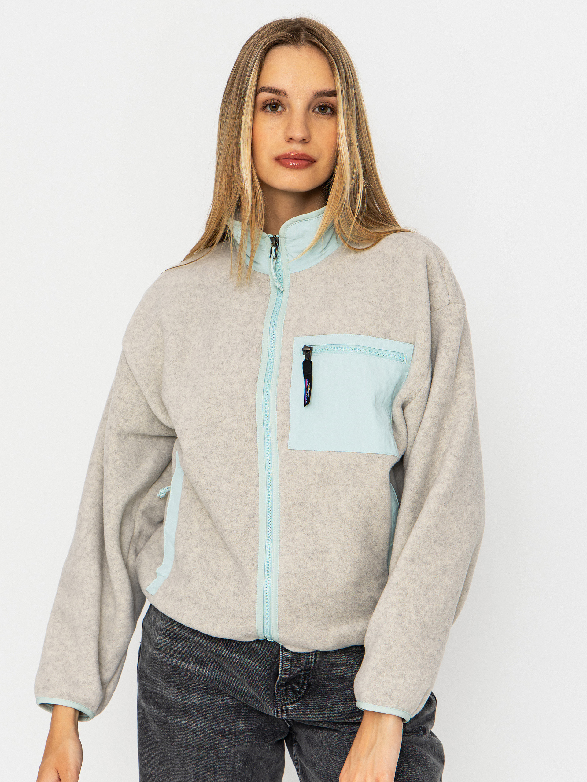 Patagonia Synchilla Wmn Polu00e1r pulu00f3ver (oatmeal heather w/thin ice)
