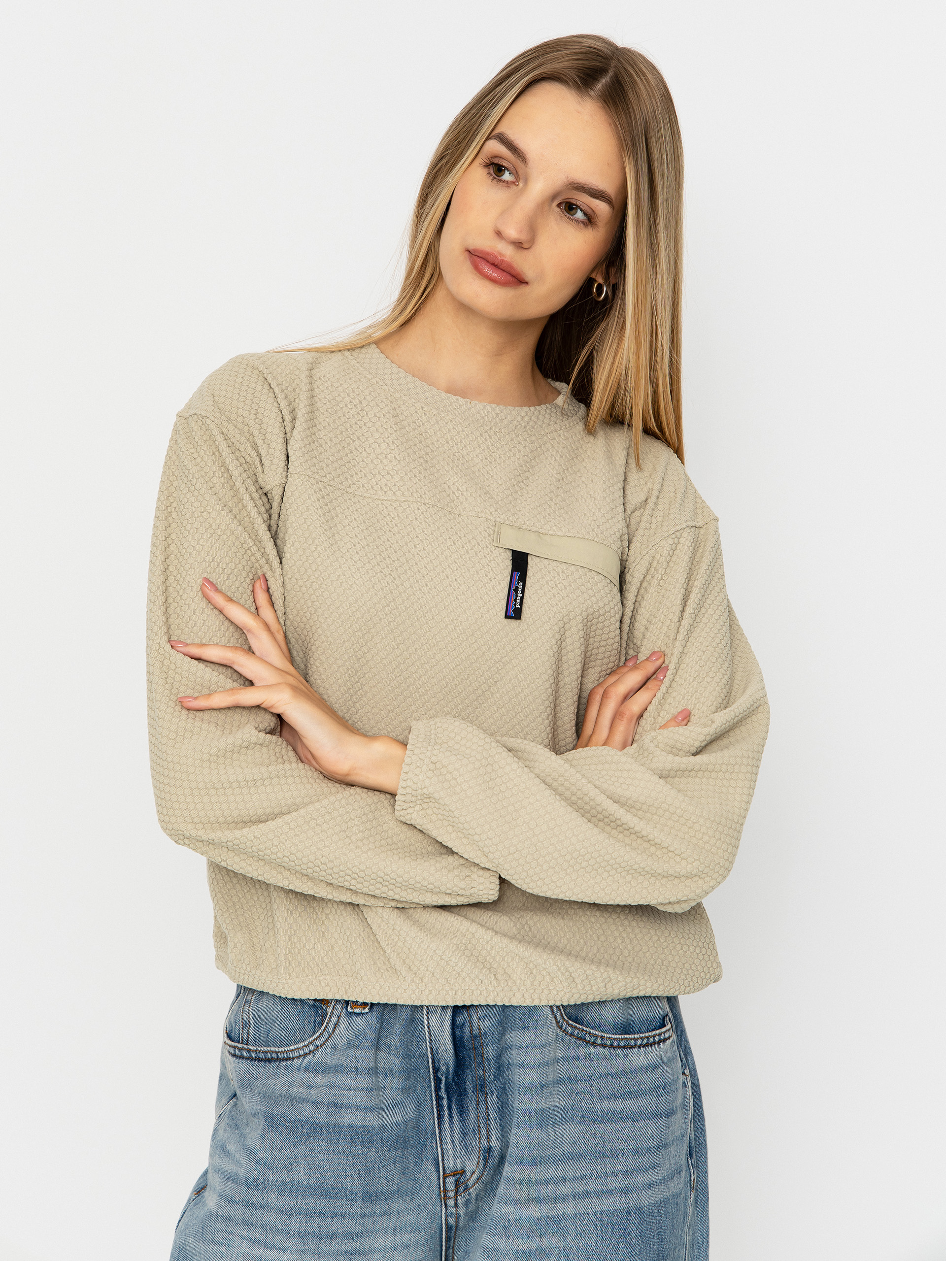 Patagonia Textured Wmn Pulóver (weathered stone)
