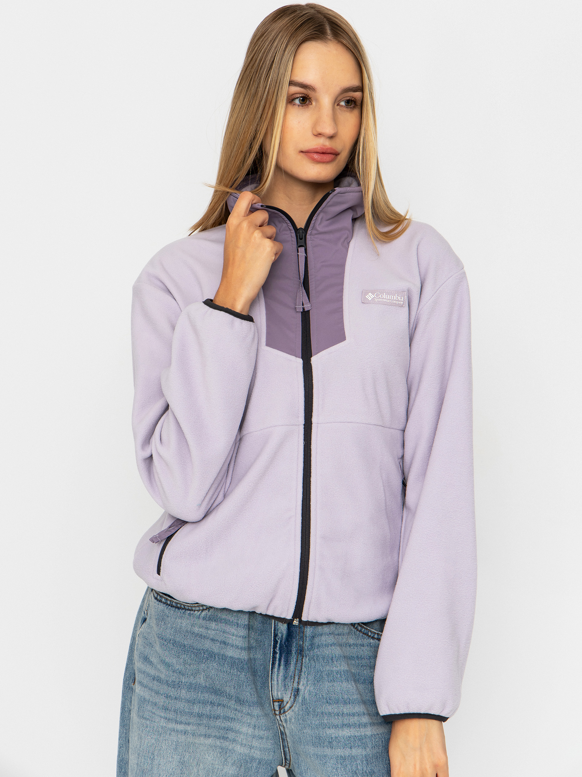 Columbia Sequoia Grove Full Zip Wmn Polu00e1r pulu00f3ver (lavender pearl/shale purple)