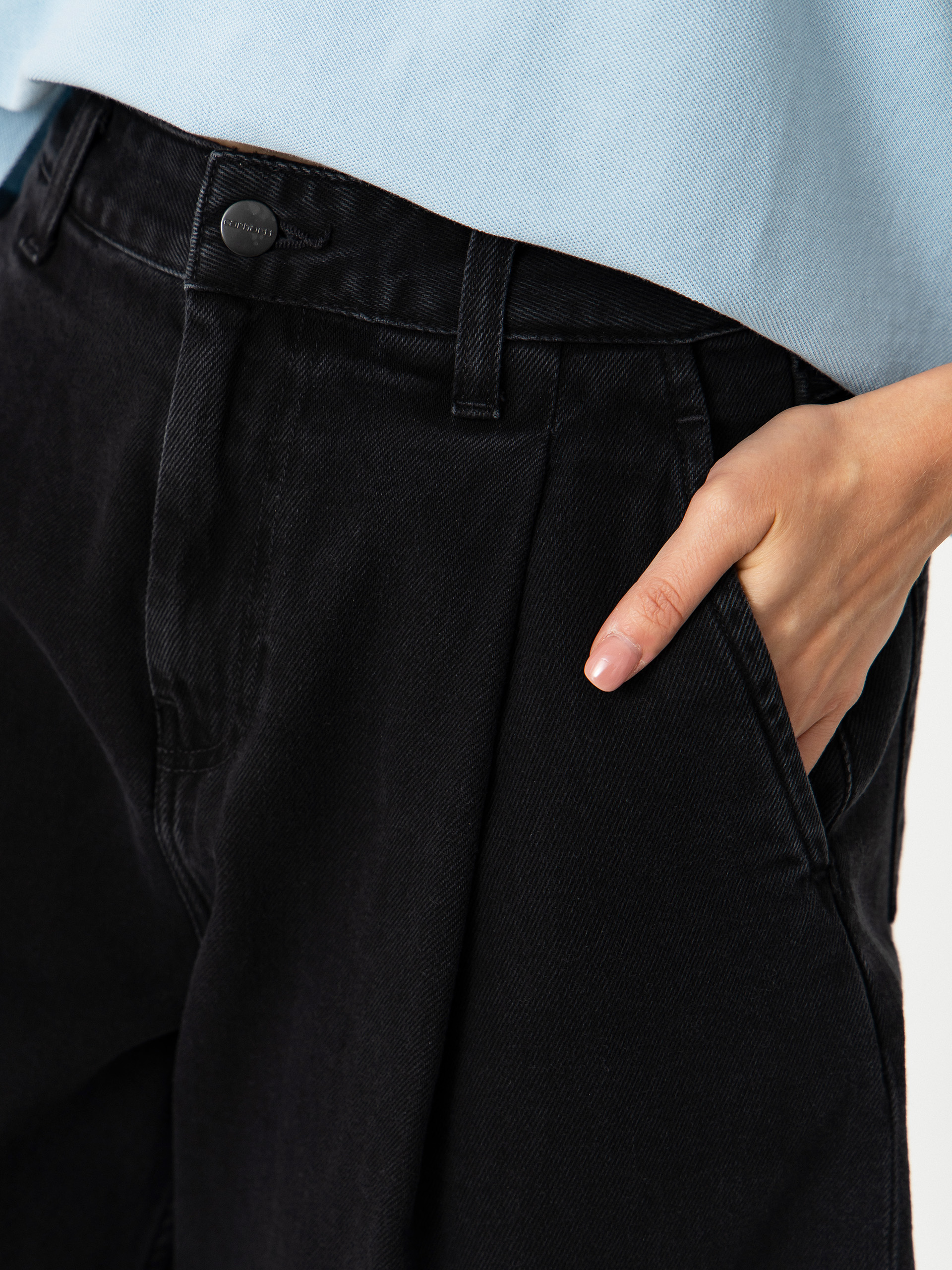 Carhartt WIP Alta Wmn Rövidnadrág (black stone washed)