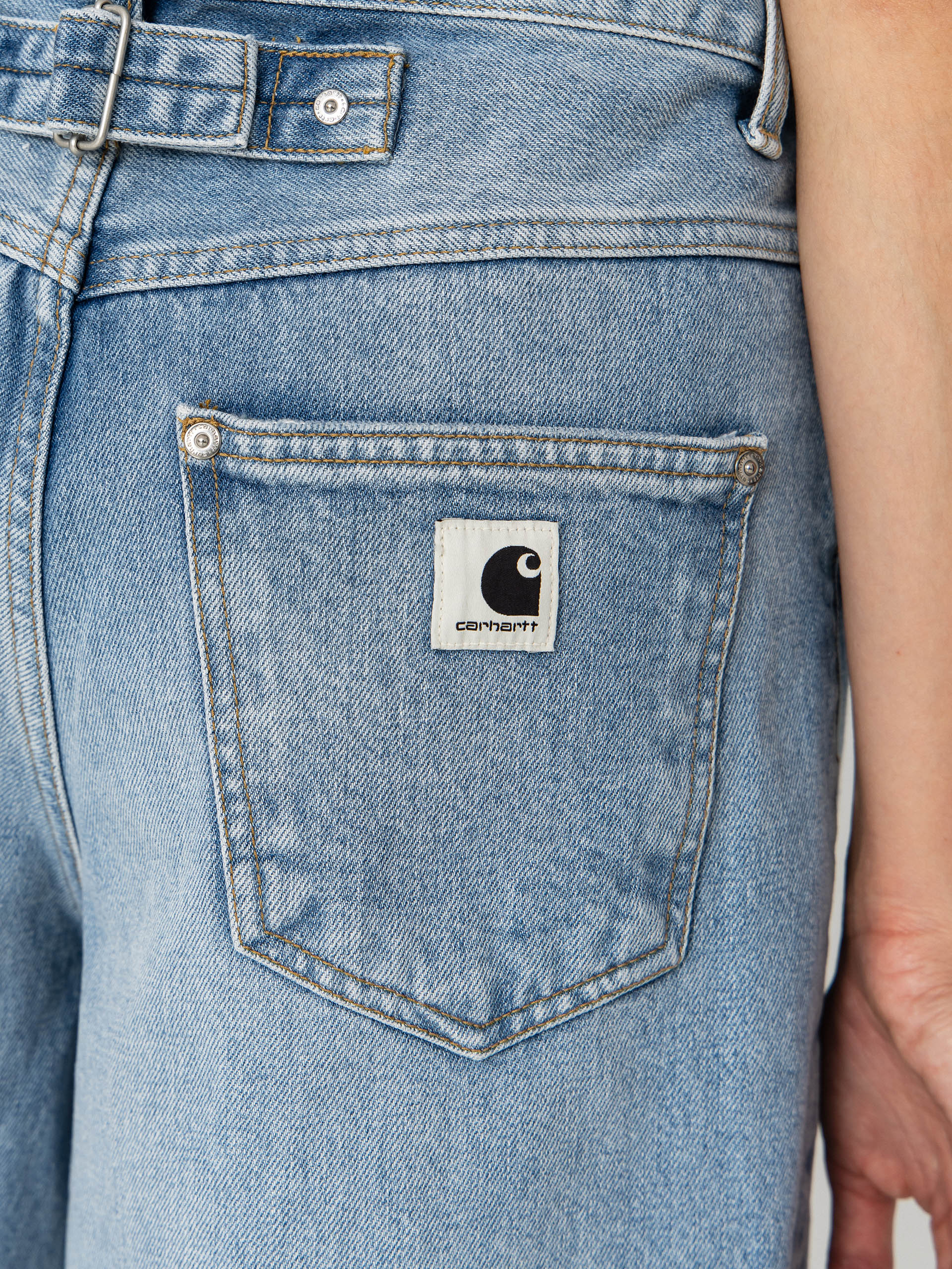 Carhartt WIP Belmont Wmn Rövidnadrág (blue heavy worn bleached)