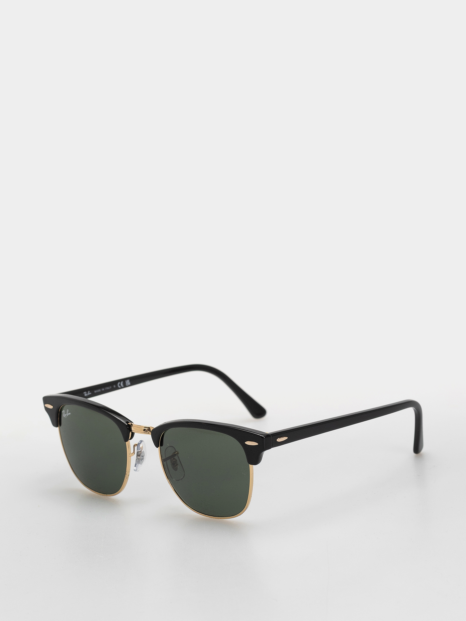 Ray-Ban Clubmaster Classic Napszemüvegek (polerowany czarno-złote/zielone g-15)