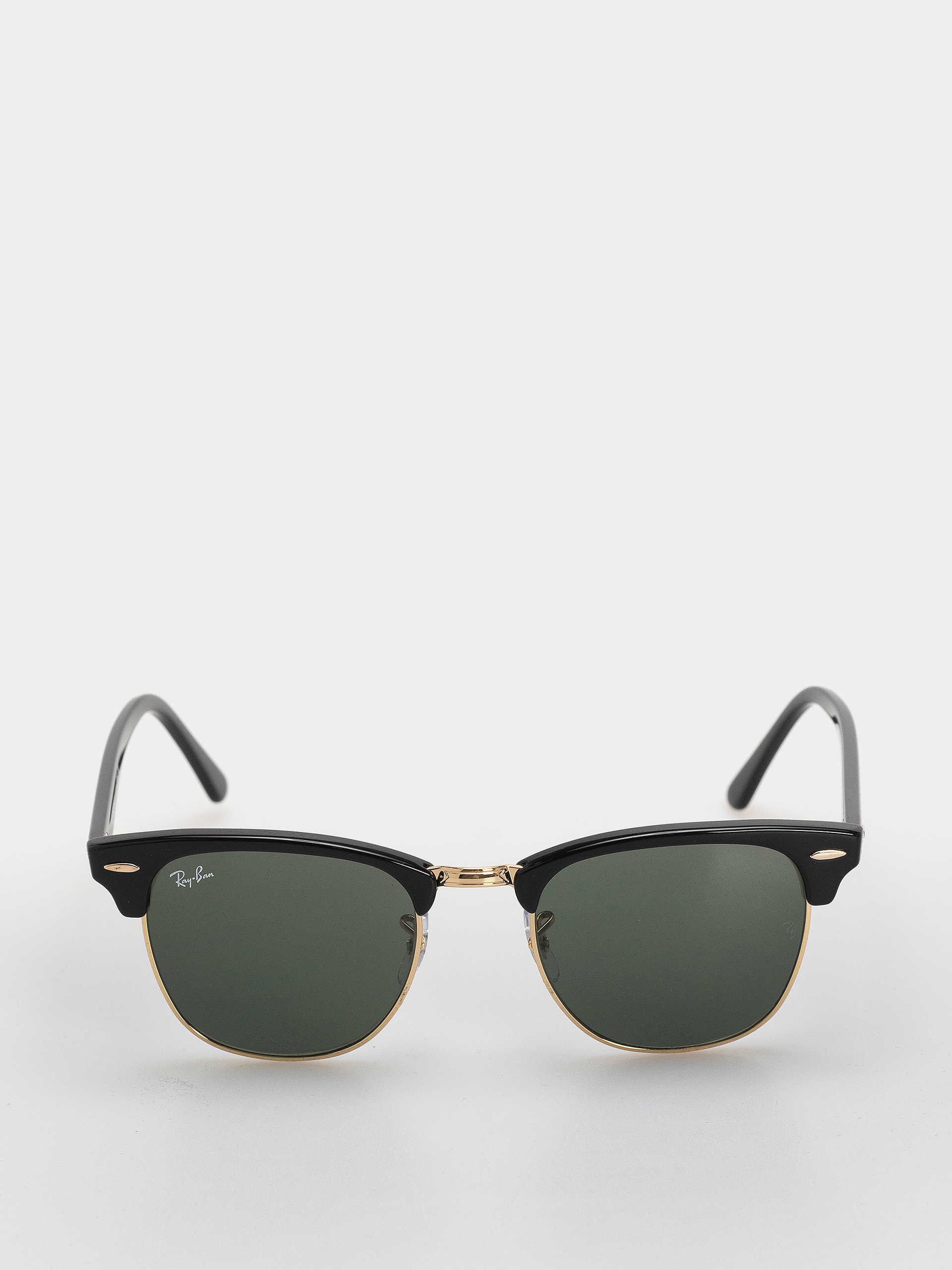 Ray-Ban Clubmaster Classic Napszemüvegek (polerowany czarno-złote/zielone g-15)