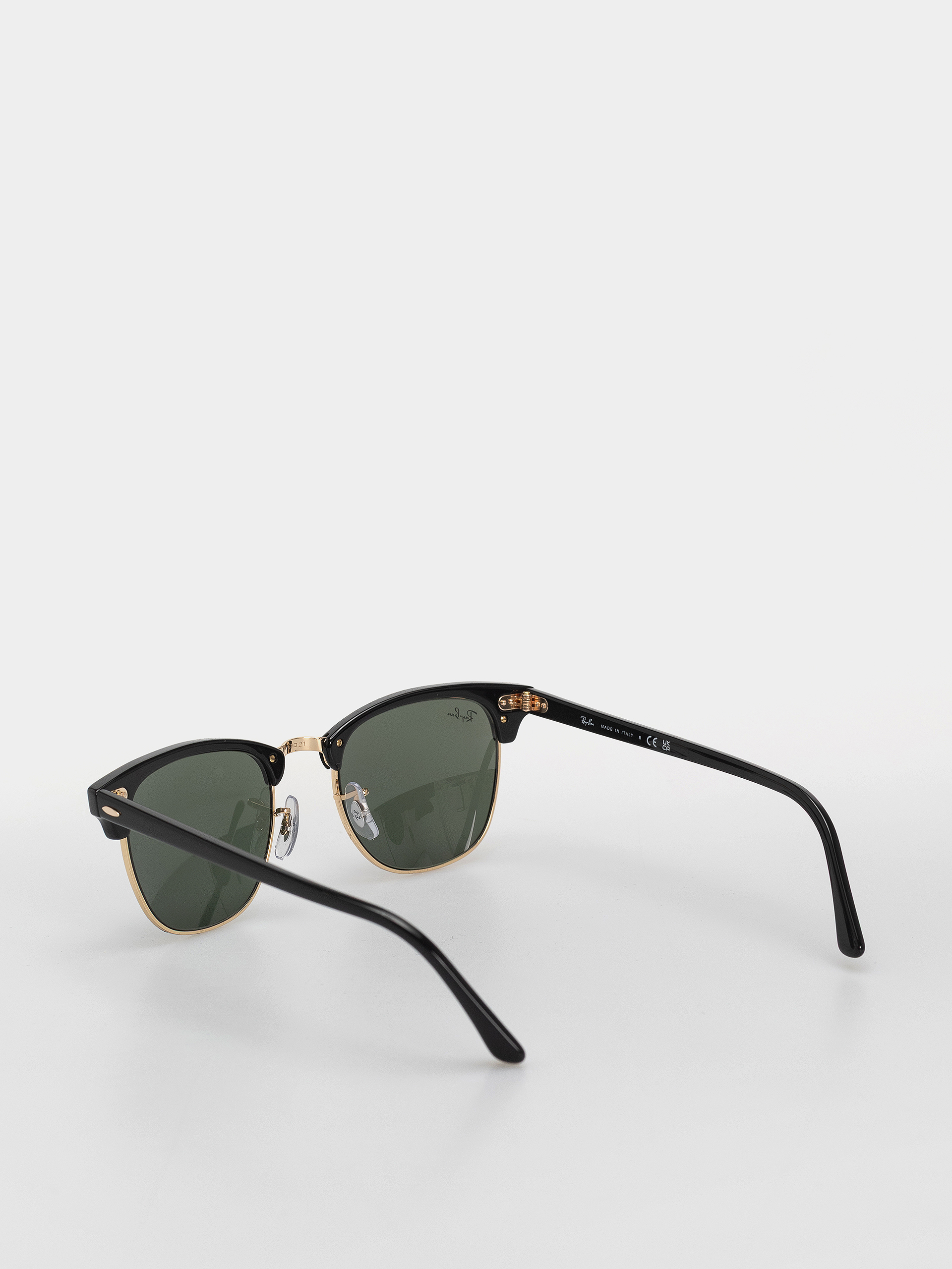 Ray-Ban Clubmaster Classic Napszemüvegek (polerowany czarno-złote/zielone g-15)