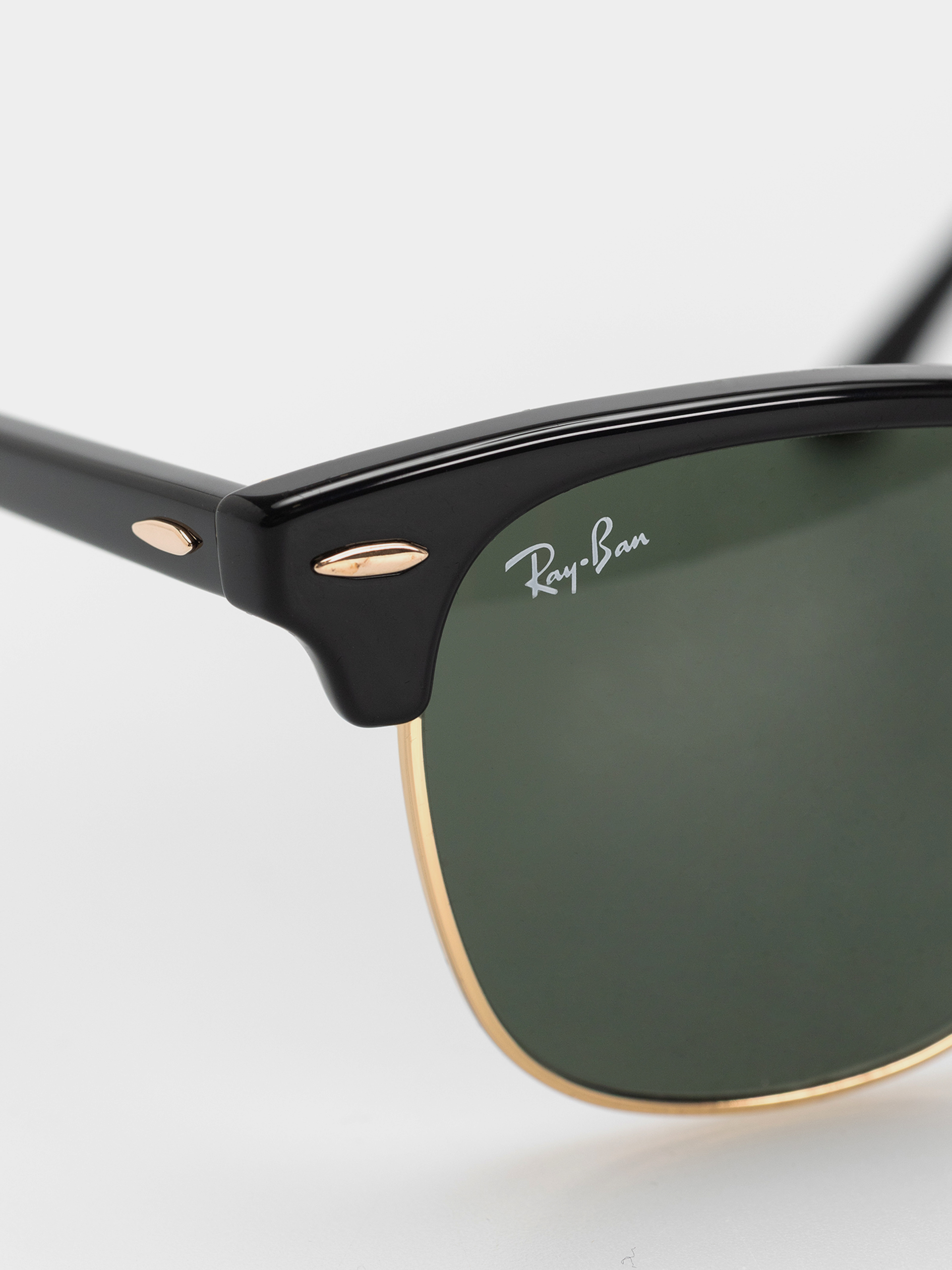 Ray-Ban Clubmaster Classic Napszemüvegek (polerowany czarno-złote/zielone g-15)