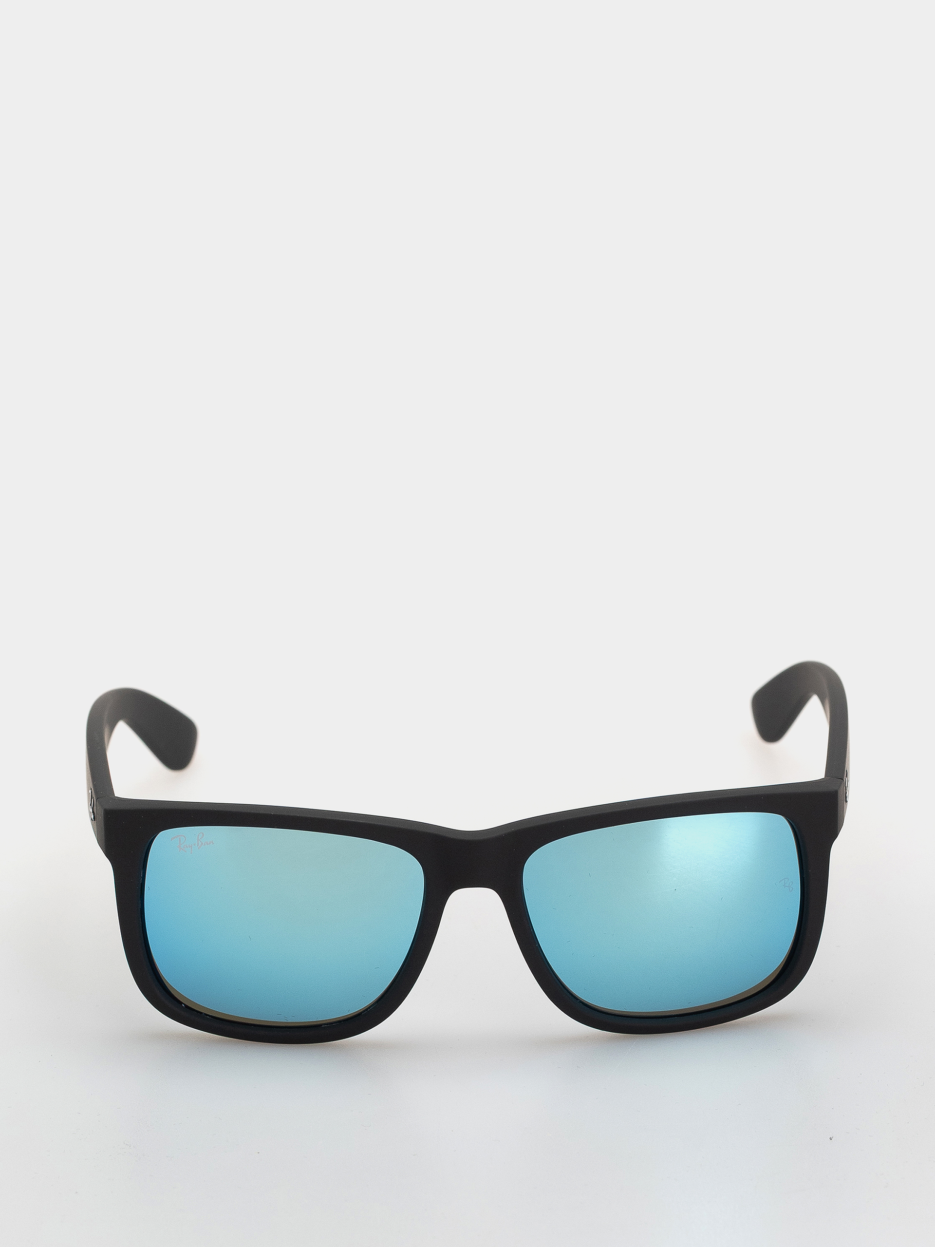 Napszemüvegek Ray-Ban Justin (matowy guma czarny/lustrzany niebieski)