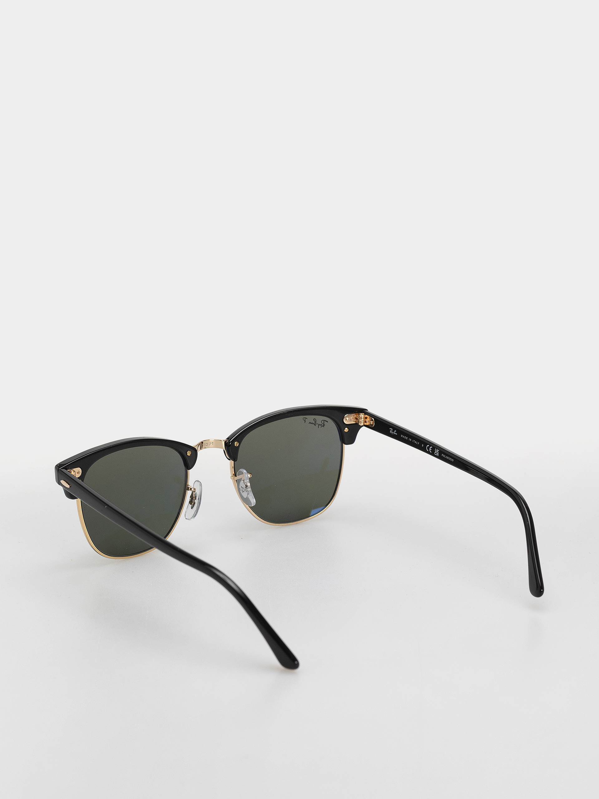 Napszemüvegek Ray-Ban Clubmaster Classic (polerowany czarny i złoty/zielony g-15 polaryzowany)