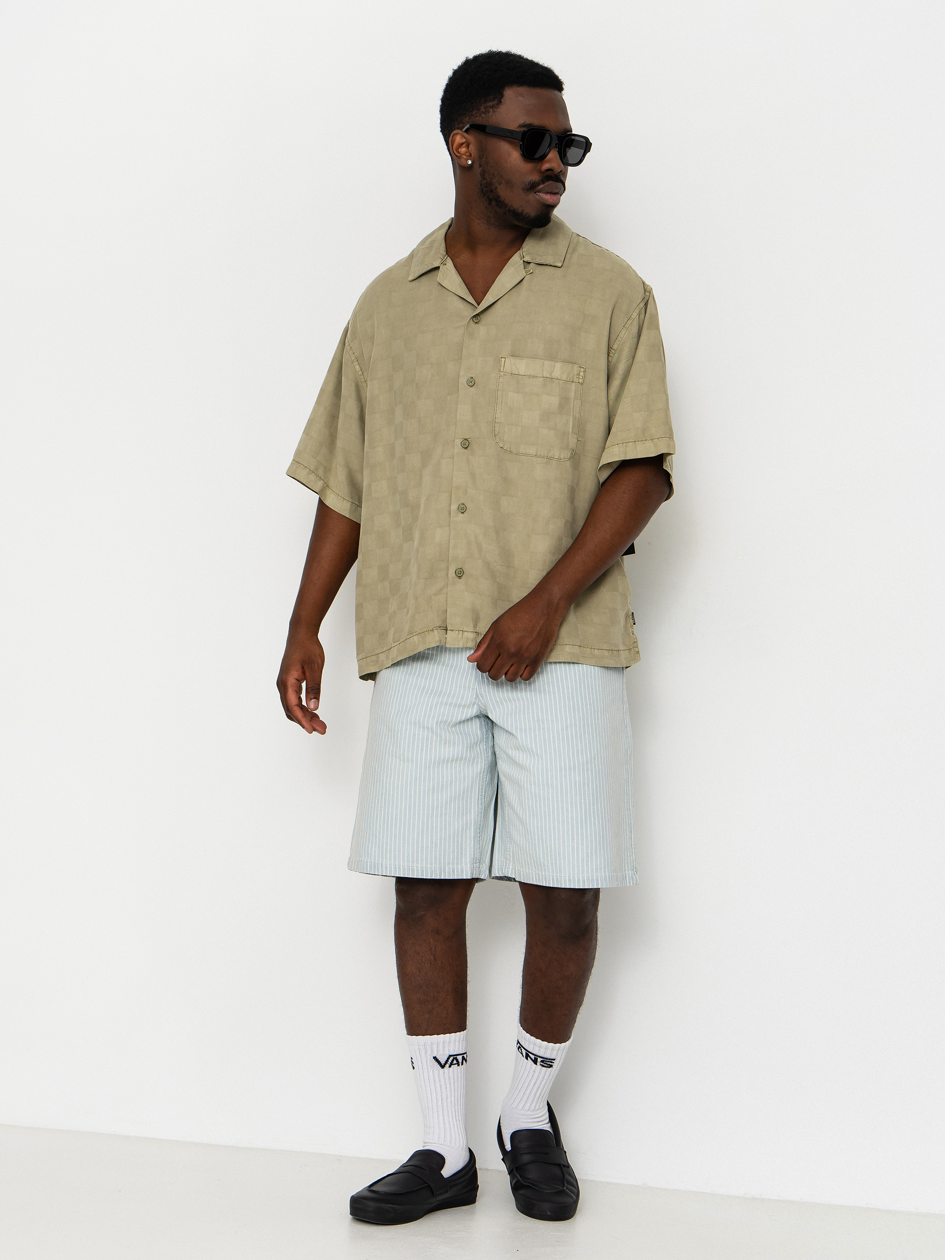 Vans Van Doren Tencel Check Camp Ing (soft sage)