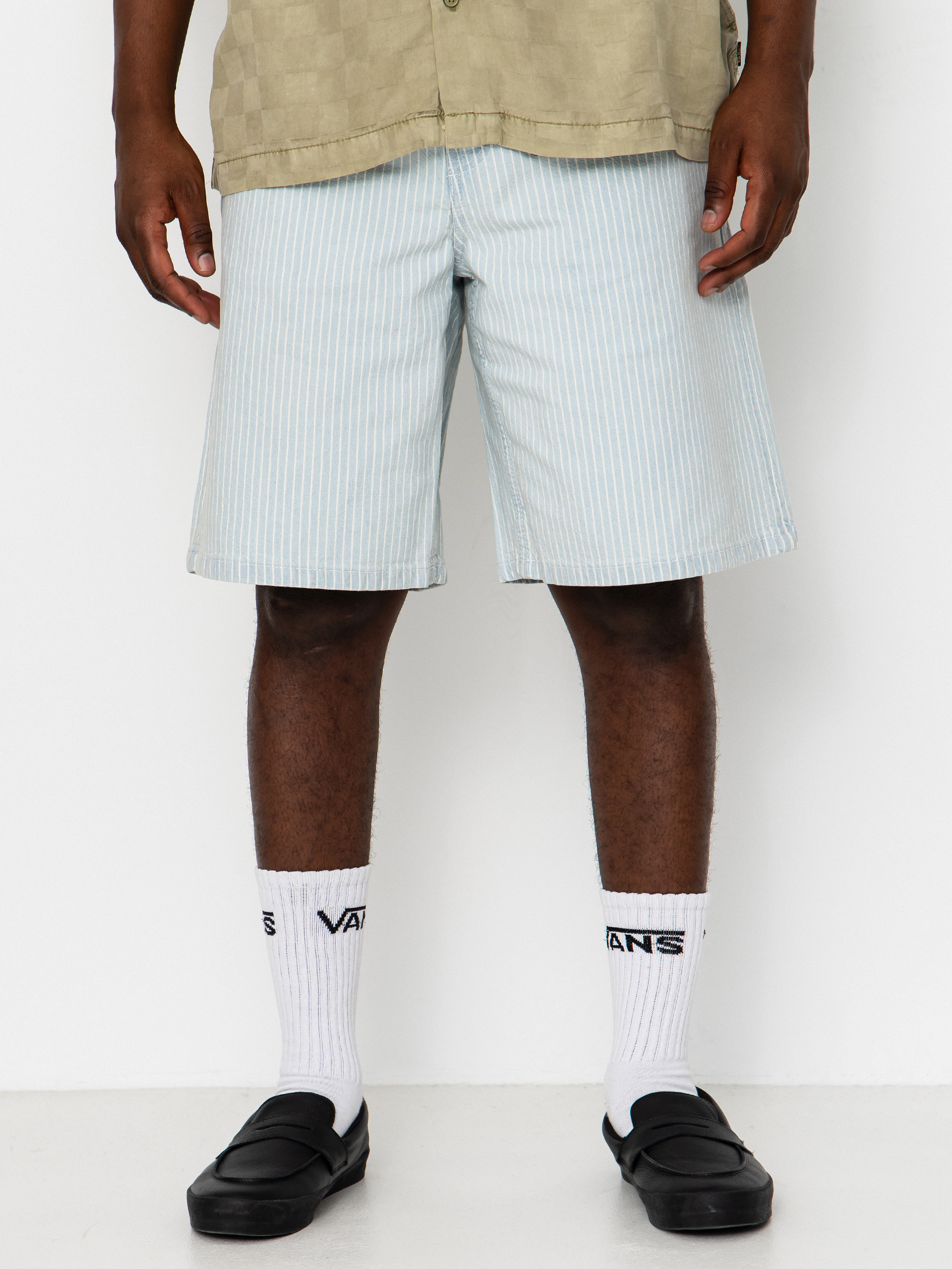 Vans Check 5 Baggy Striped Denim Rövidnadrág