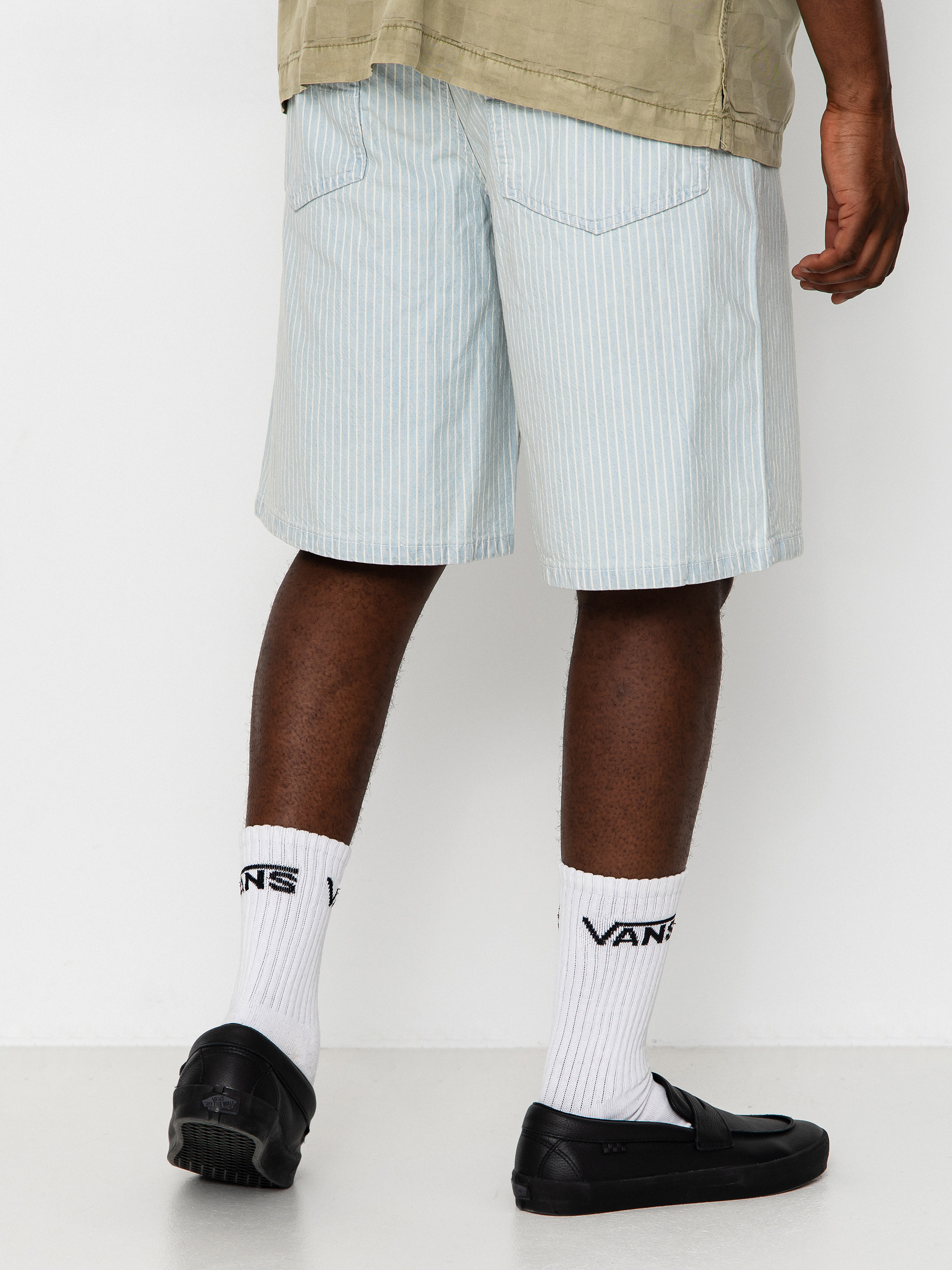 Vans Check 5 Baggy Striped Denim Rövidnadrág (blue ice stripe)
