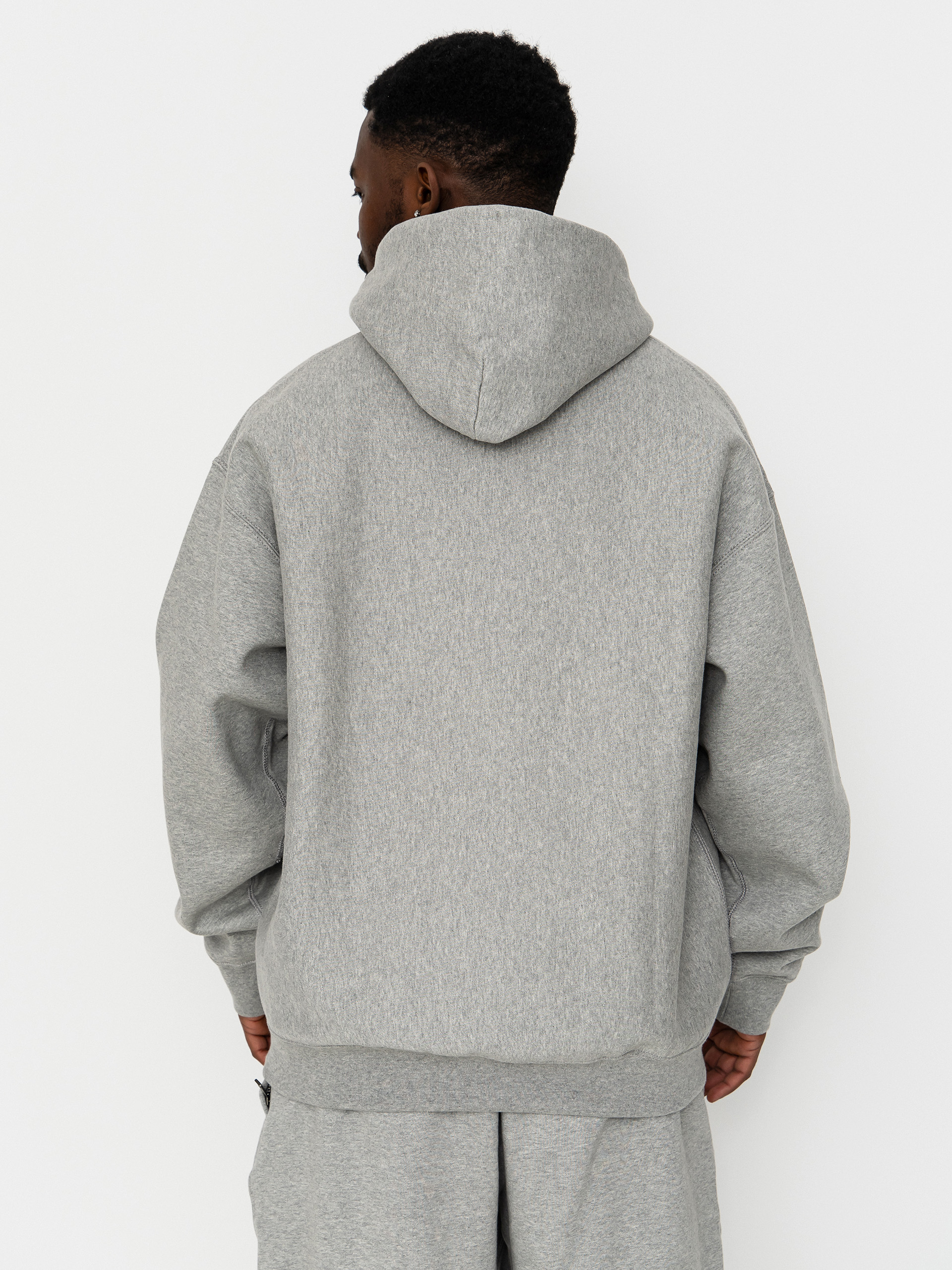 Nike SB Solo Swoosh HD Kapucnis pulóver (dk grey heather/lt smoke grey/white)