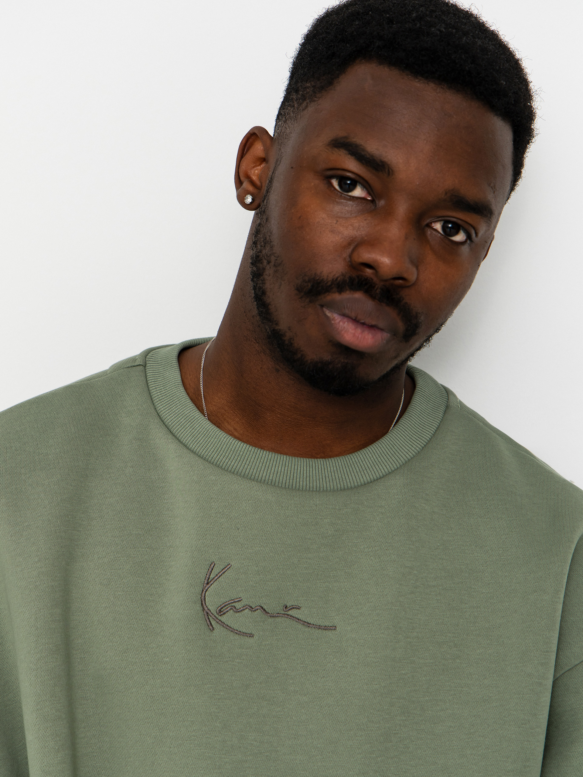 Karl Kani Small Signature Essential Pulóver (green)