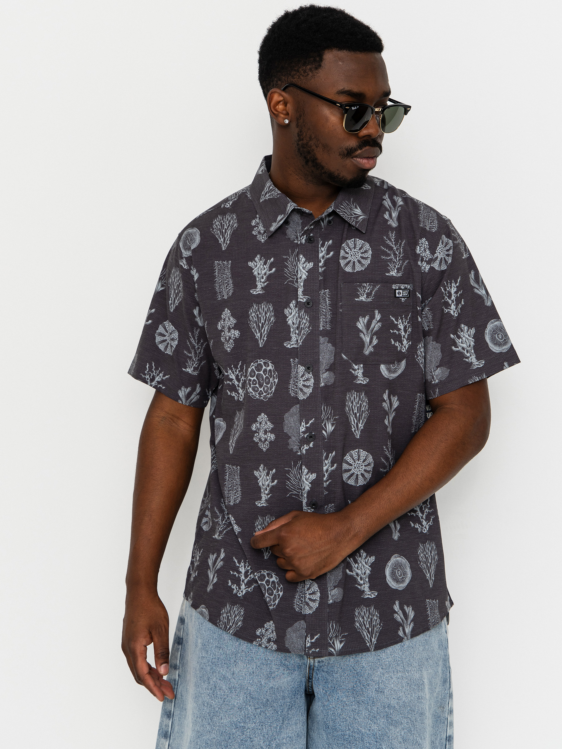 Salty Crew Breezer Perf Button Up Ing (phantom)