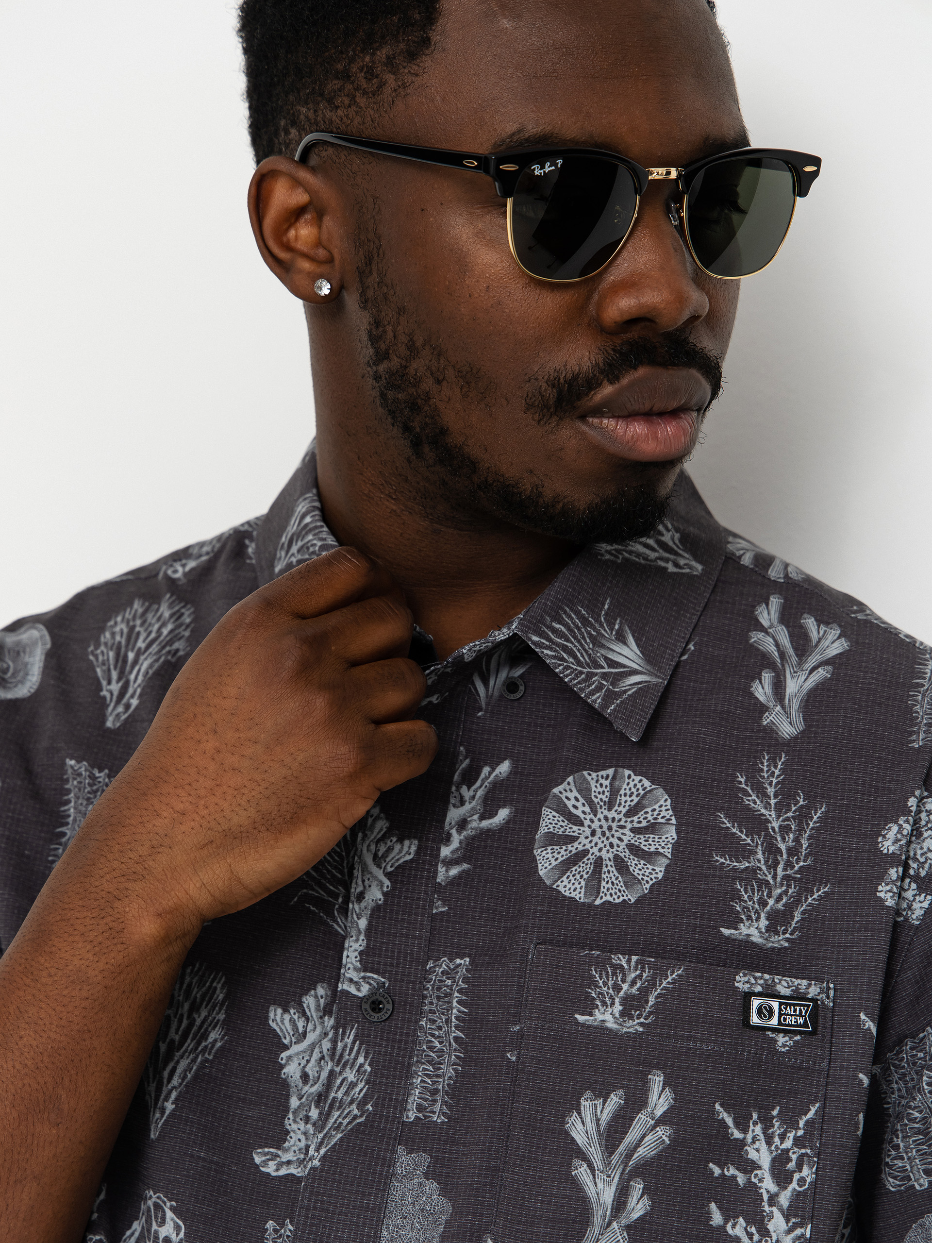 Salty Crew Breezer Perf Button Up Ing (phantom)