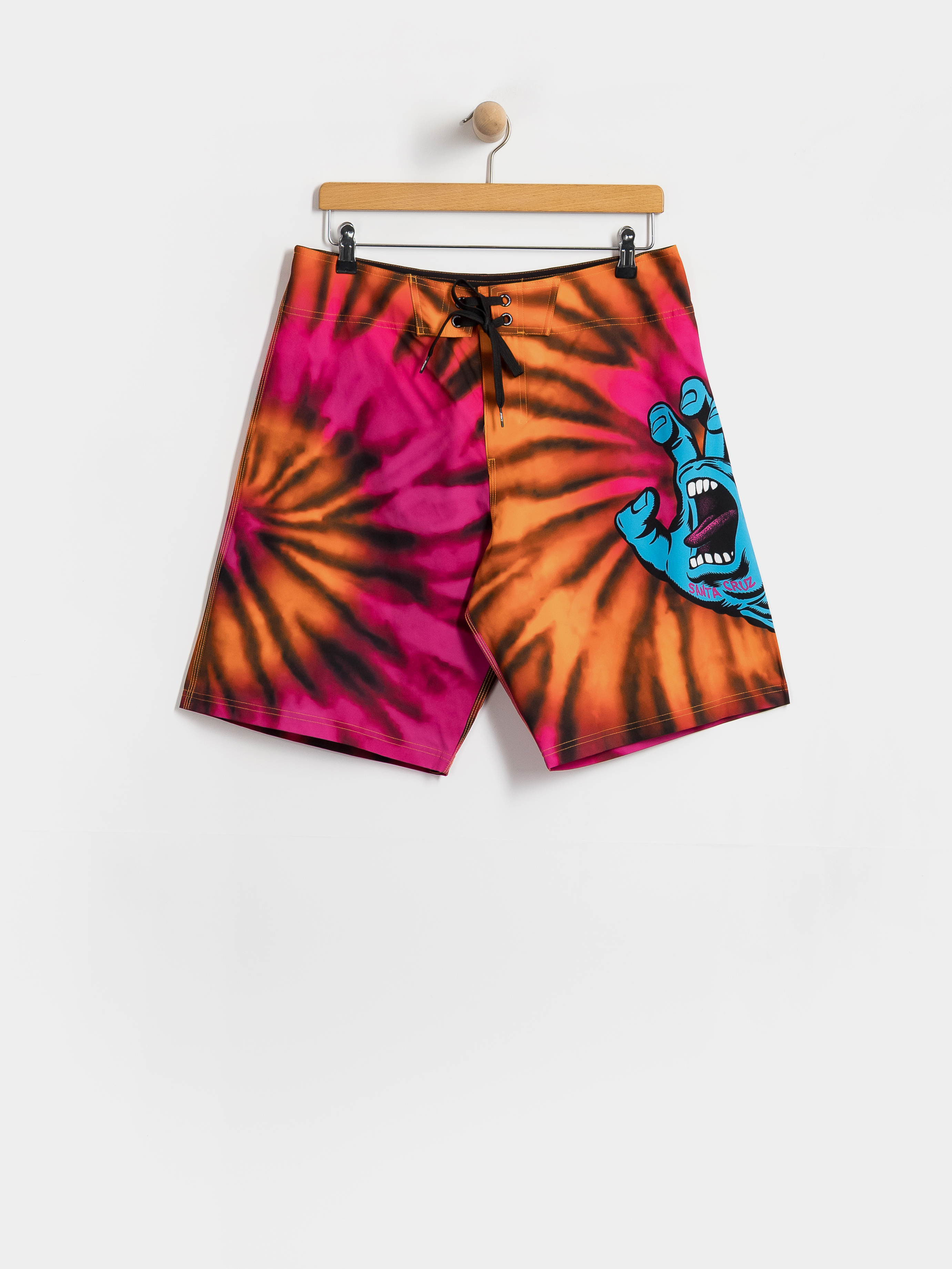 Rövidnadrág Santa Cruz Screaming Hand Boardshort (pink/orange tie dye)