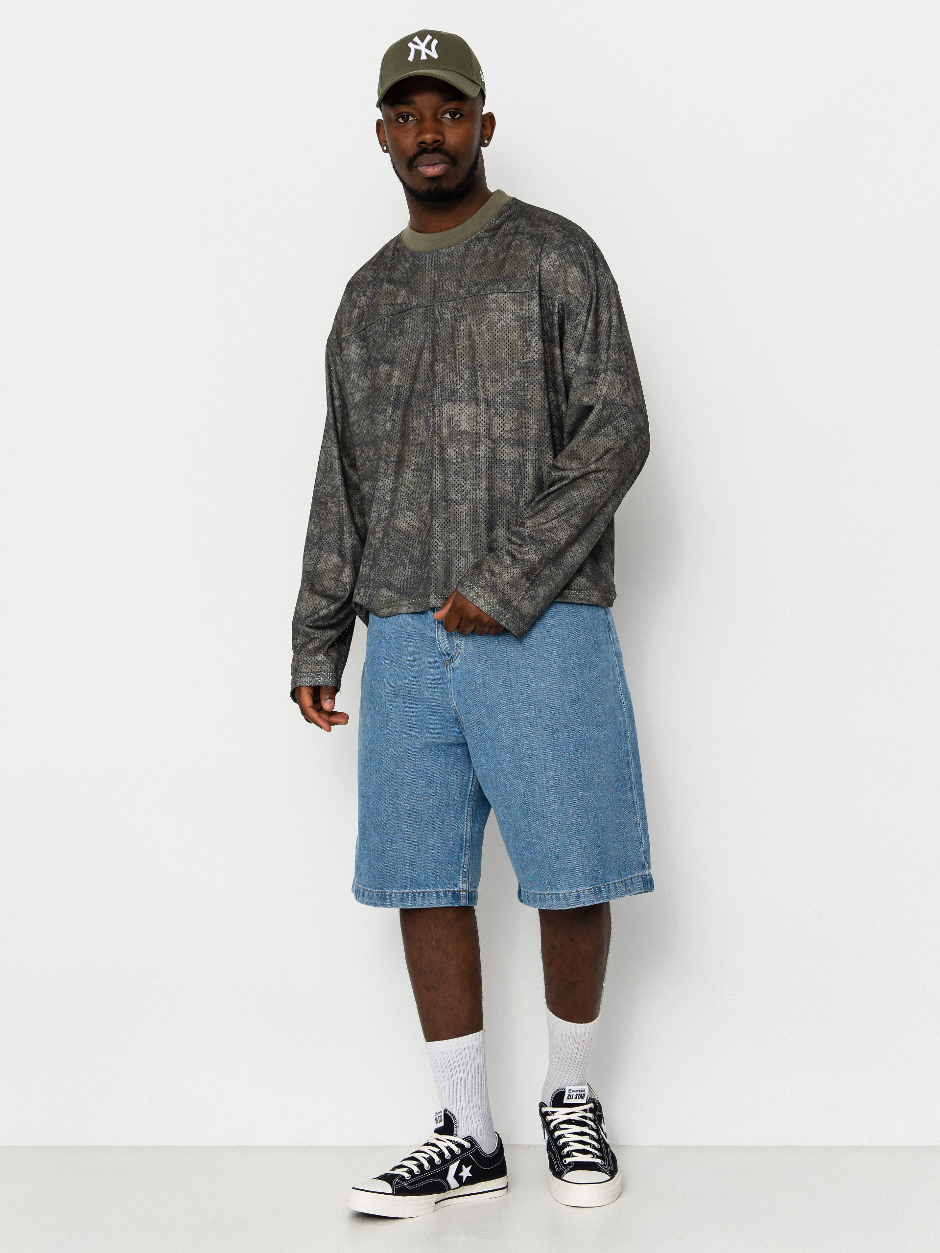 Hosszú ujjú felső Wasted Paris Swarm Mesh (olive khaki camo)
