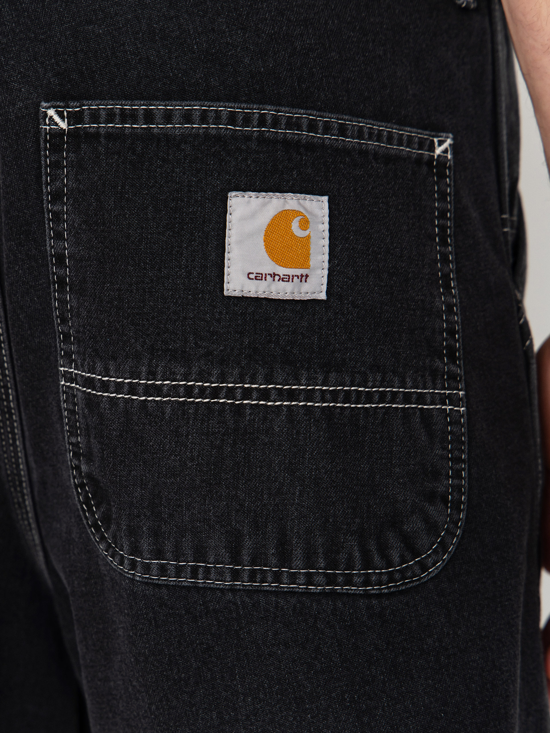 Rövidnadrág Carhartt WIP Simple (black heavy stone wash)