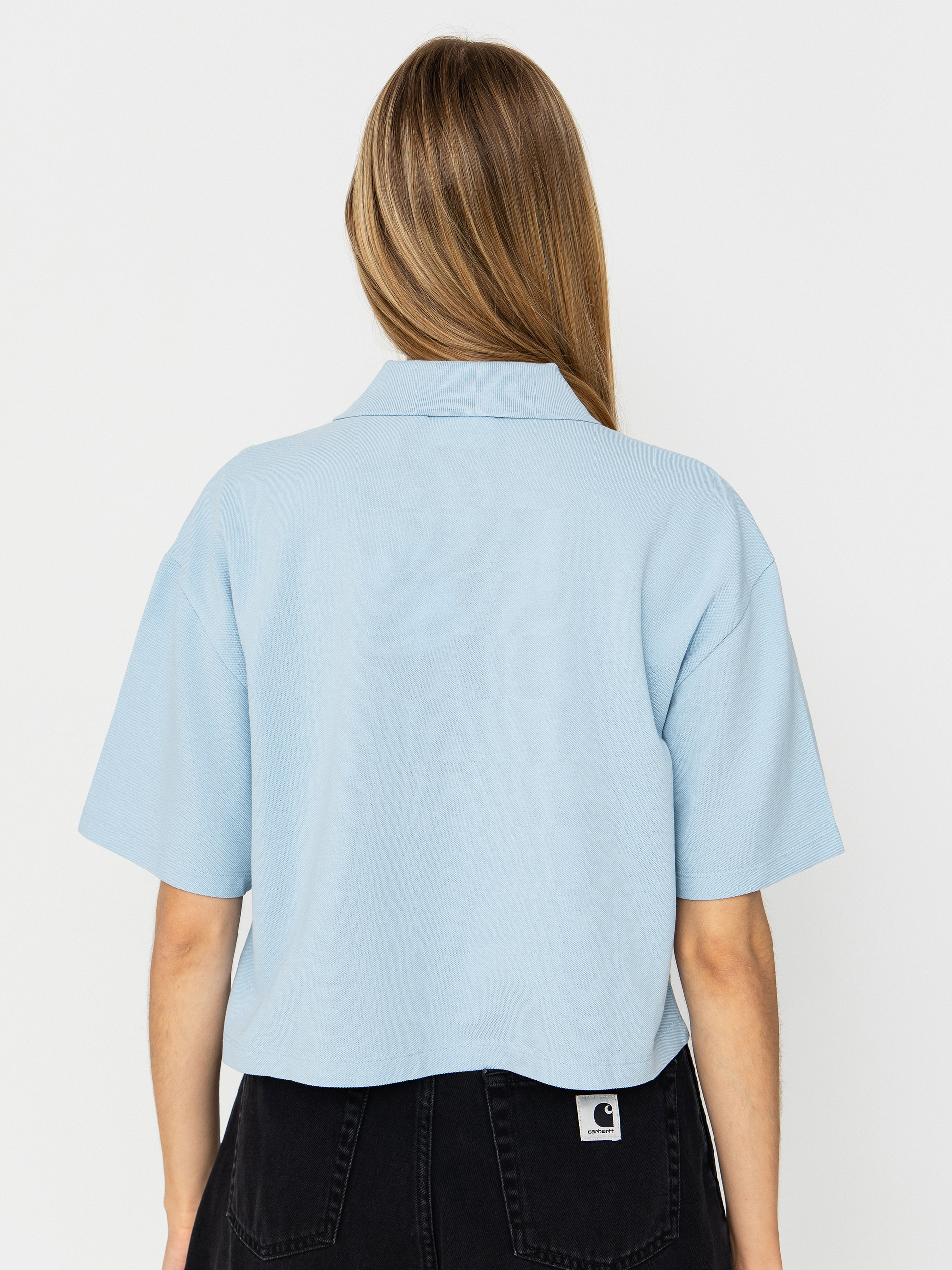Póló Carhartt WIP Script Polo Wmn (icaria/white)